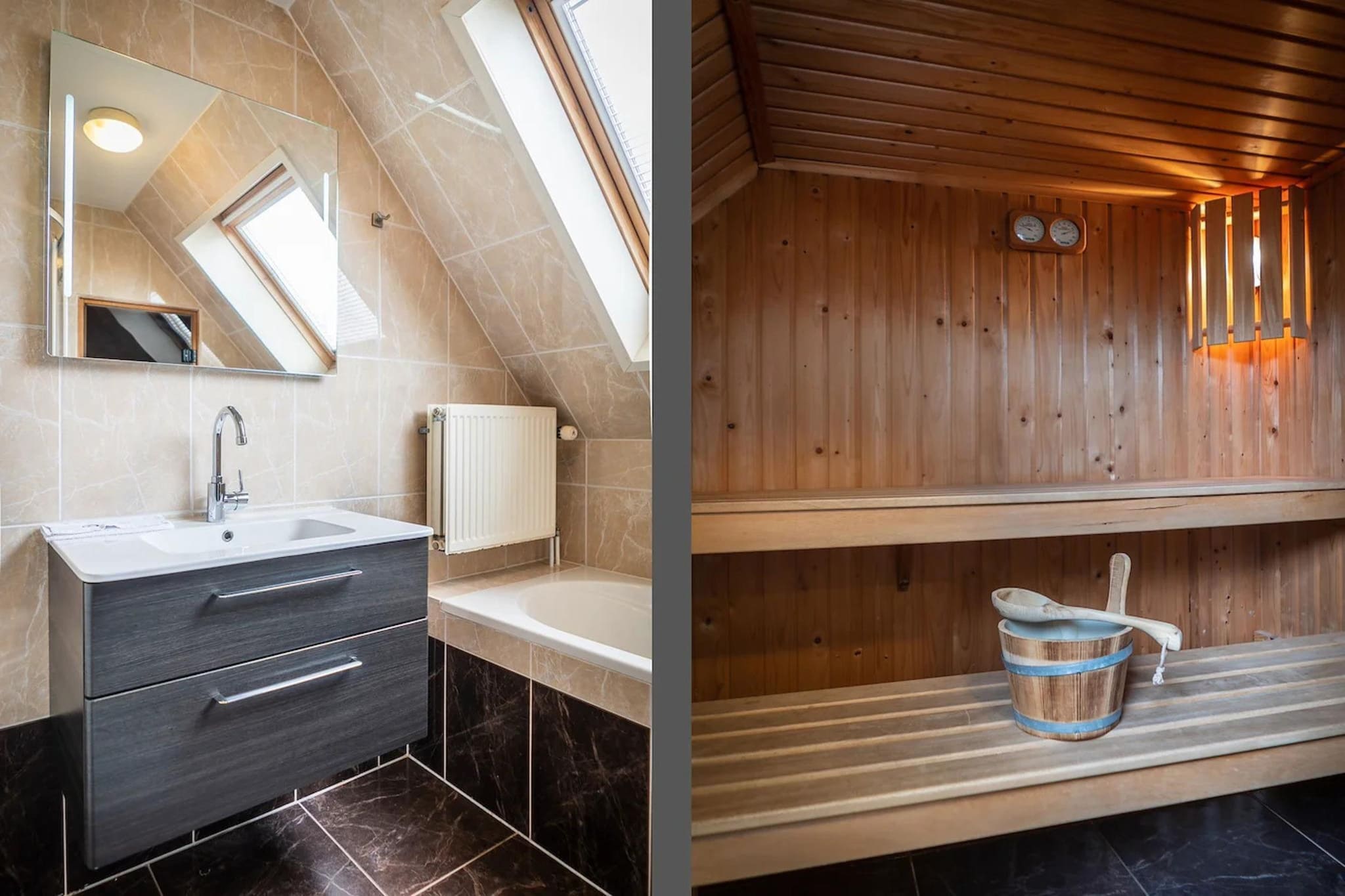 6-person villa in a Texel villa park - Badkamer