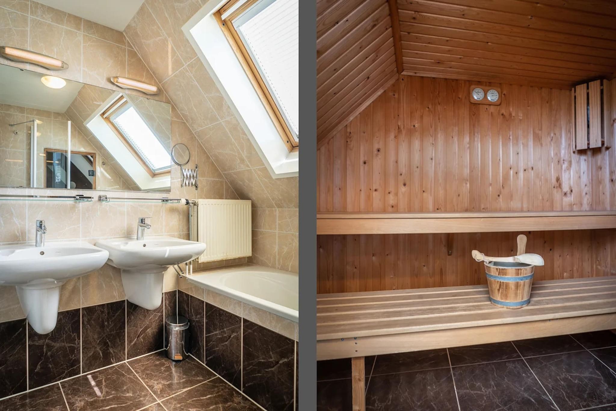 Luxury 4-person villa in a nature reserve on Texel - Badkamer