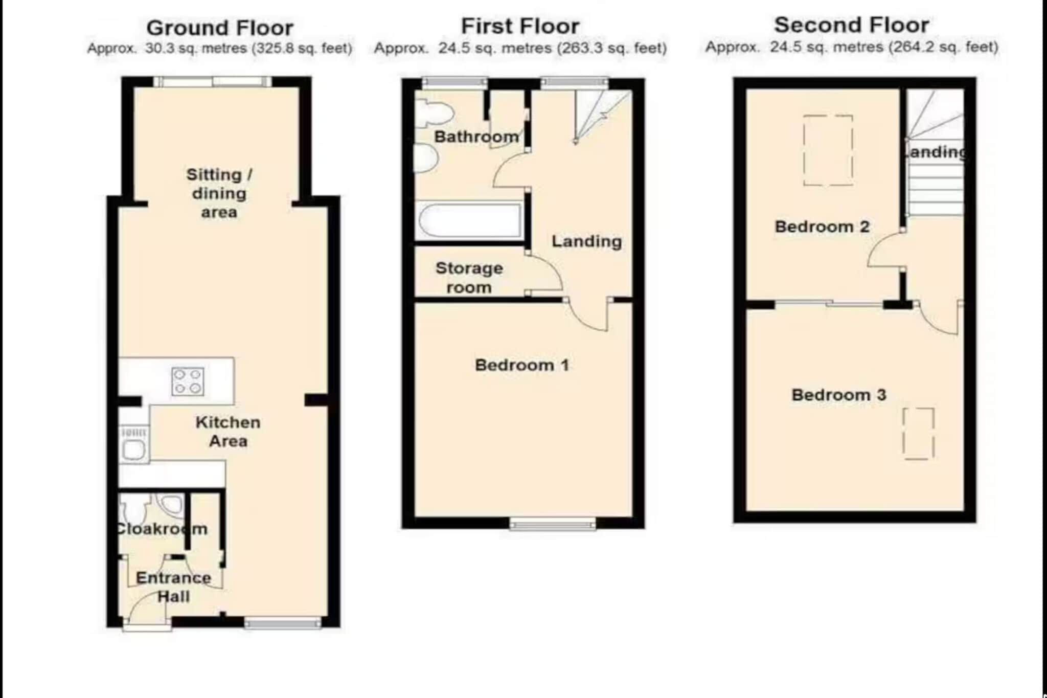 Three Storeys in Newent - Plattegrond