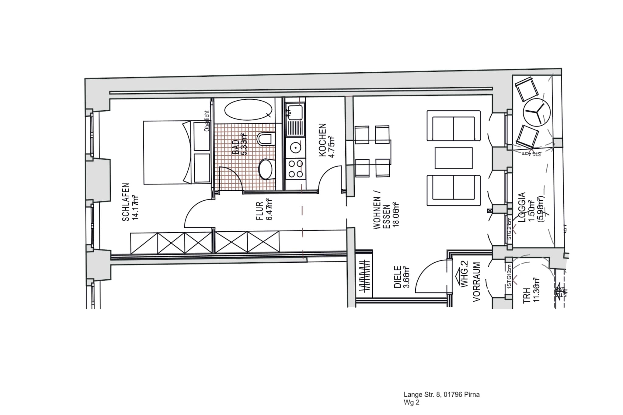 Altstadtapartment WE03 - Grundriss