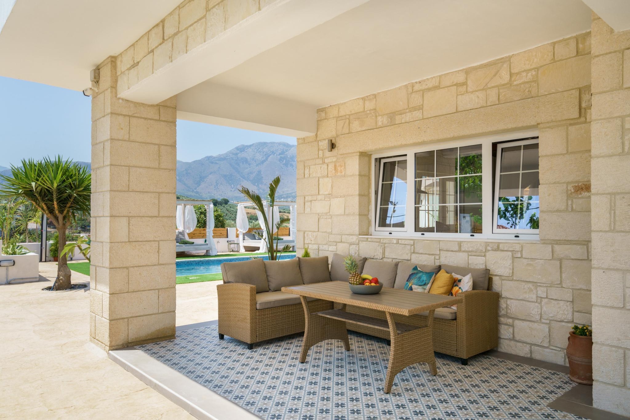 Yammas Stone Villa - Terrasbalkon