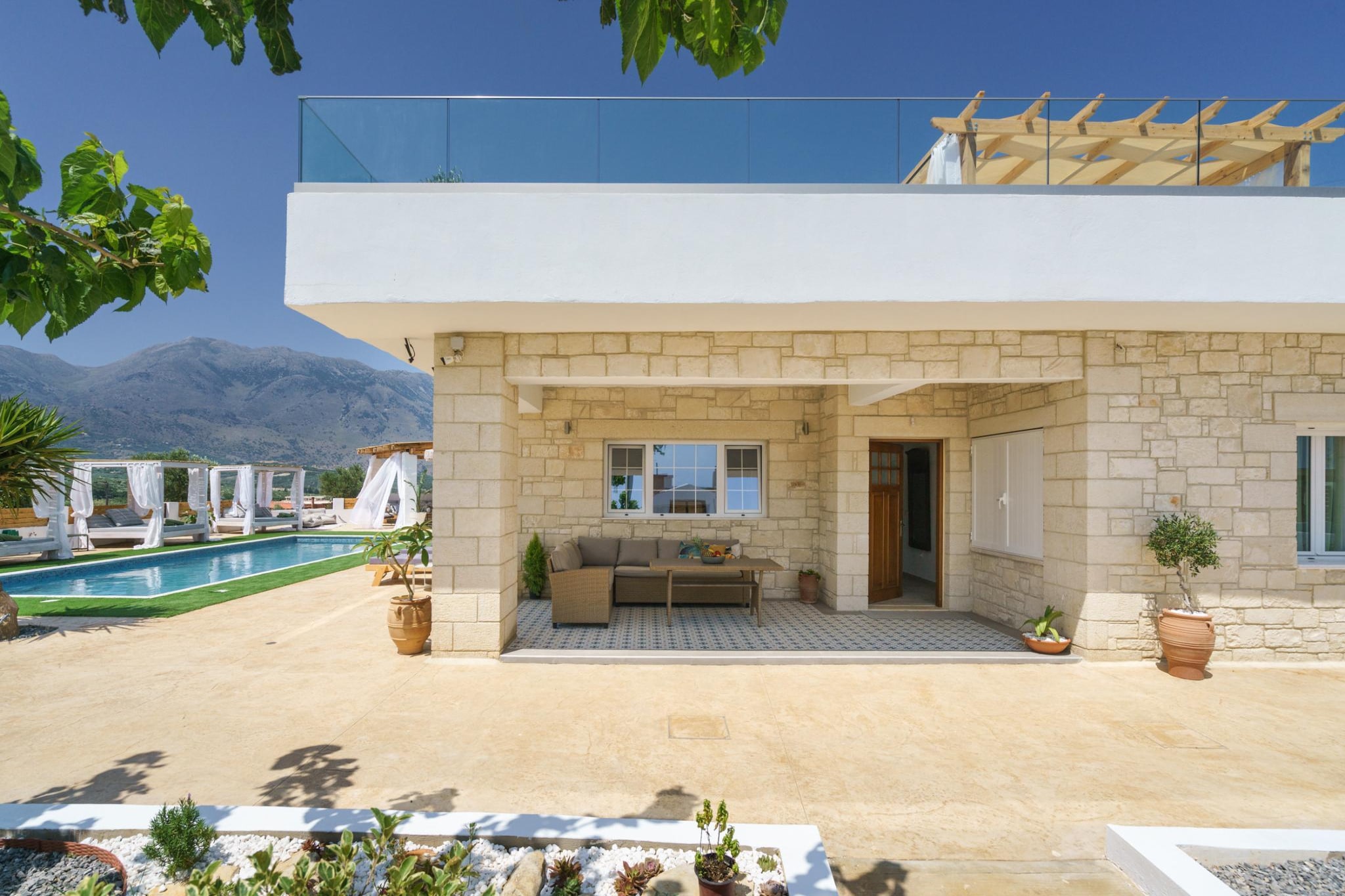 Yammas Stone Villa - Terrasbalkon