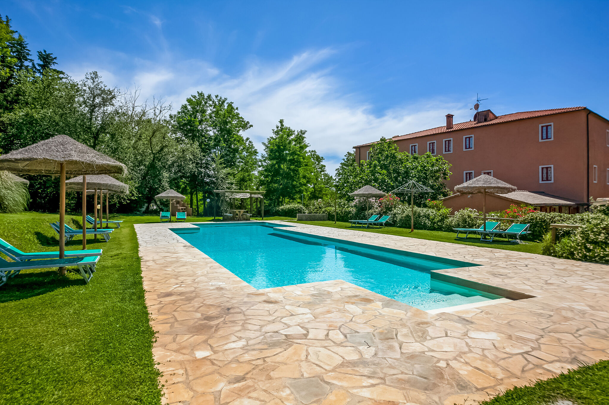 Farmhouse in Montescudaio with a shared pool near sea & park