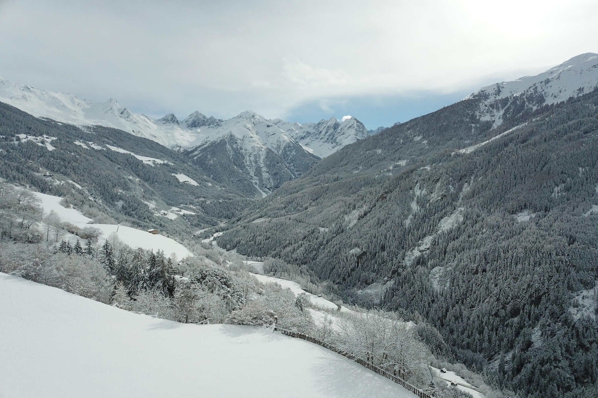 Panoramablick Kaunergrat Homes - View in winter