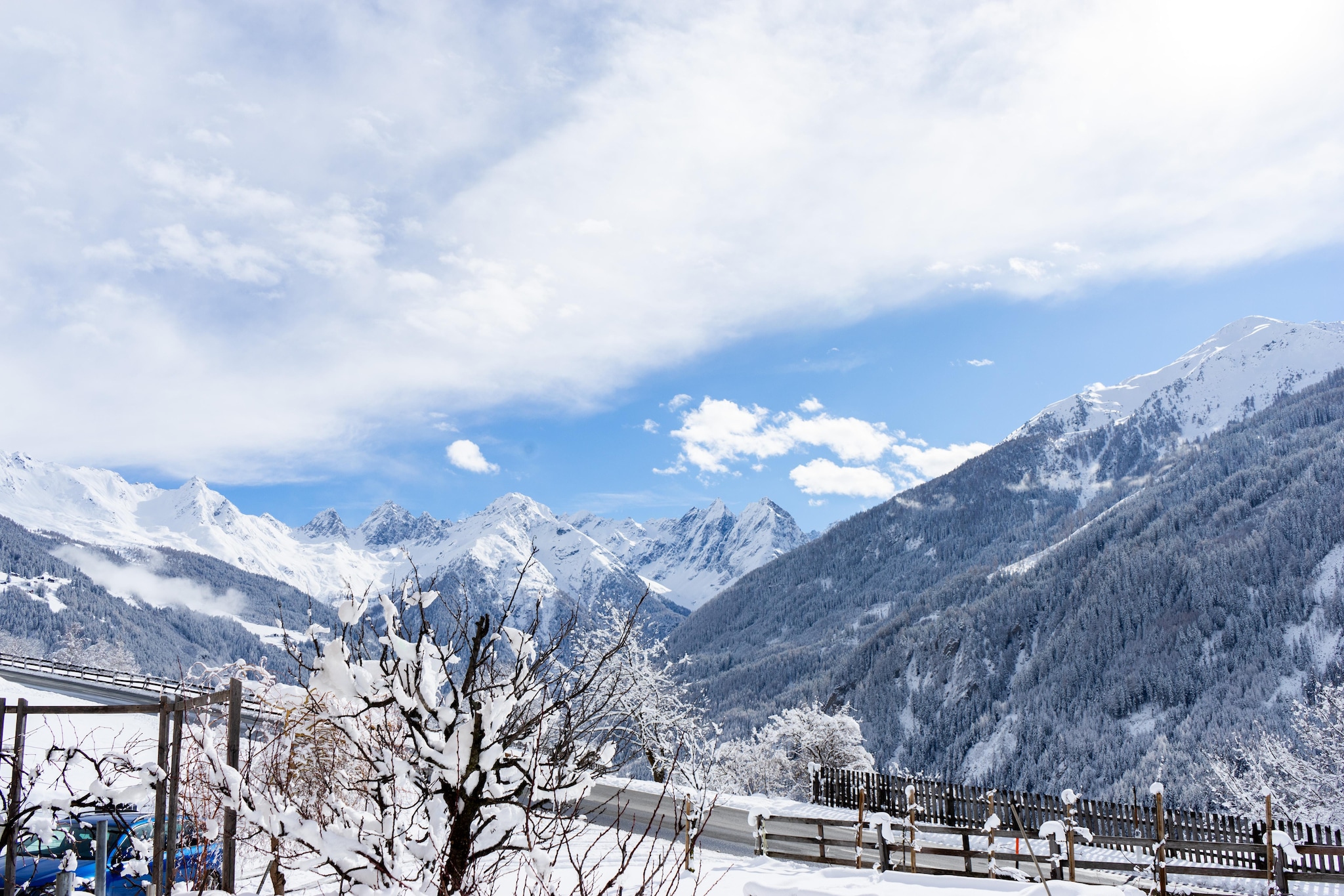 Panoramablick Kaunergrat Homes - View in winter