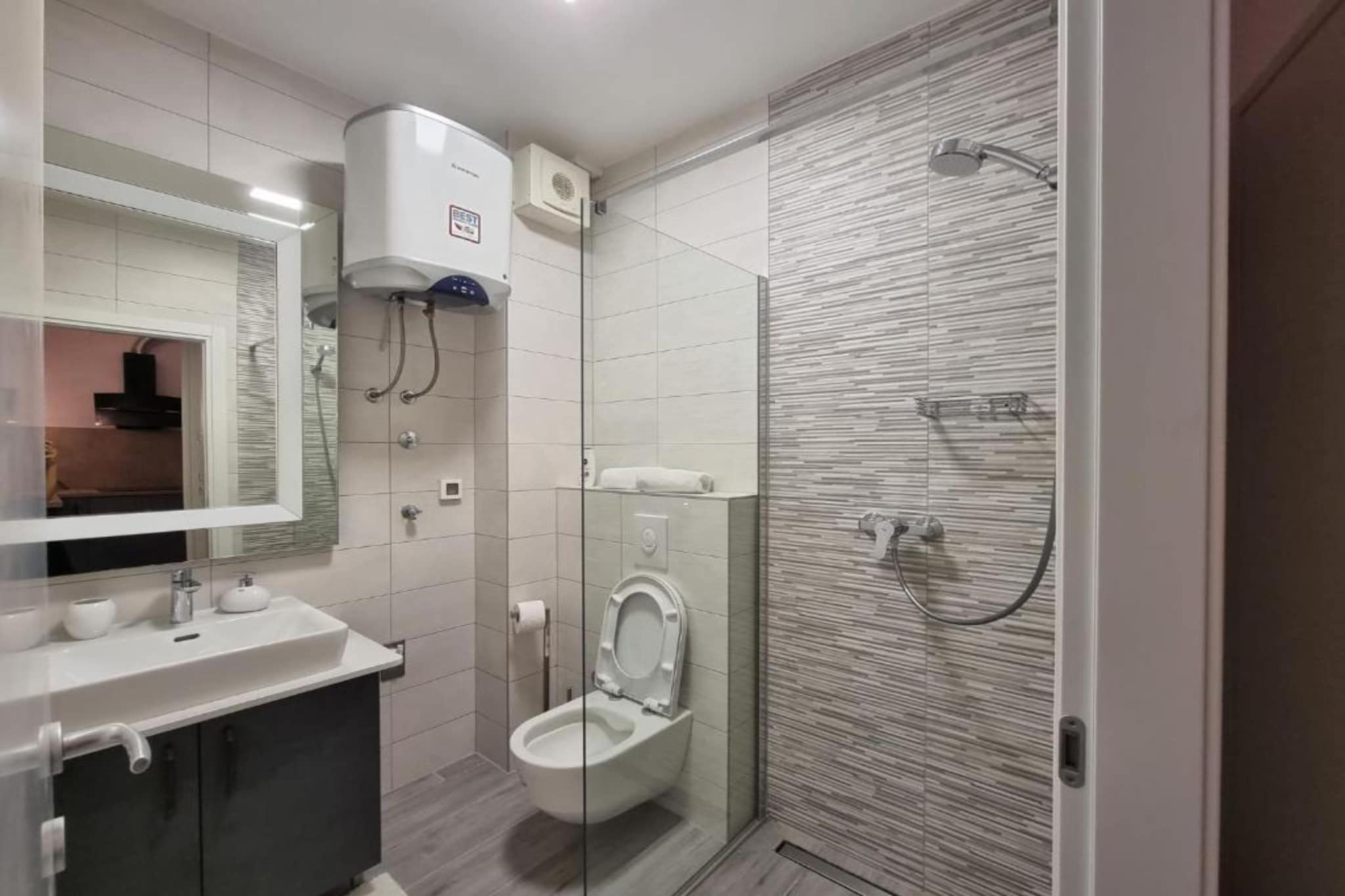 Studio Bell - Studio Apartment with Loggia and SeaView - Badezimmer