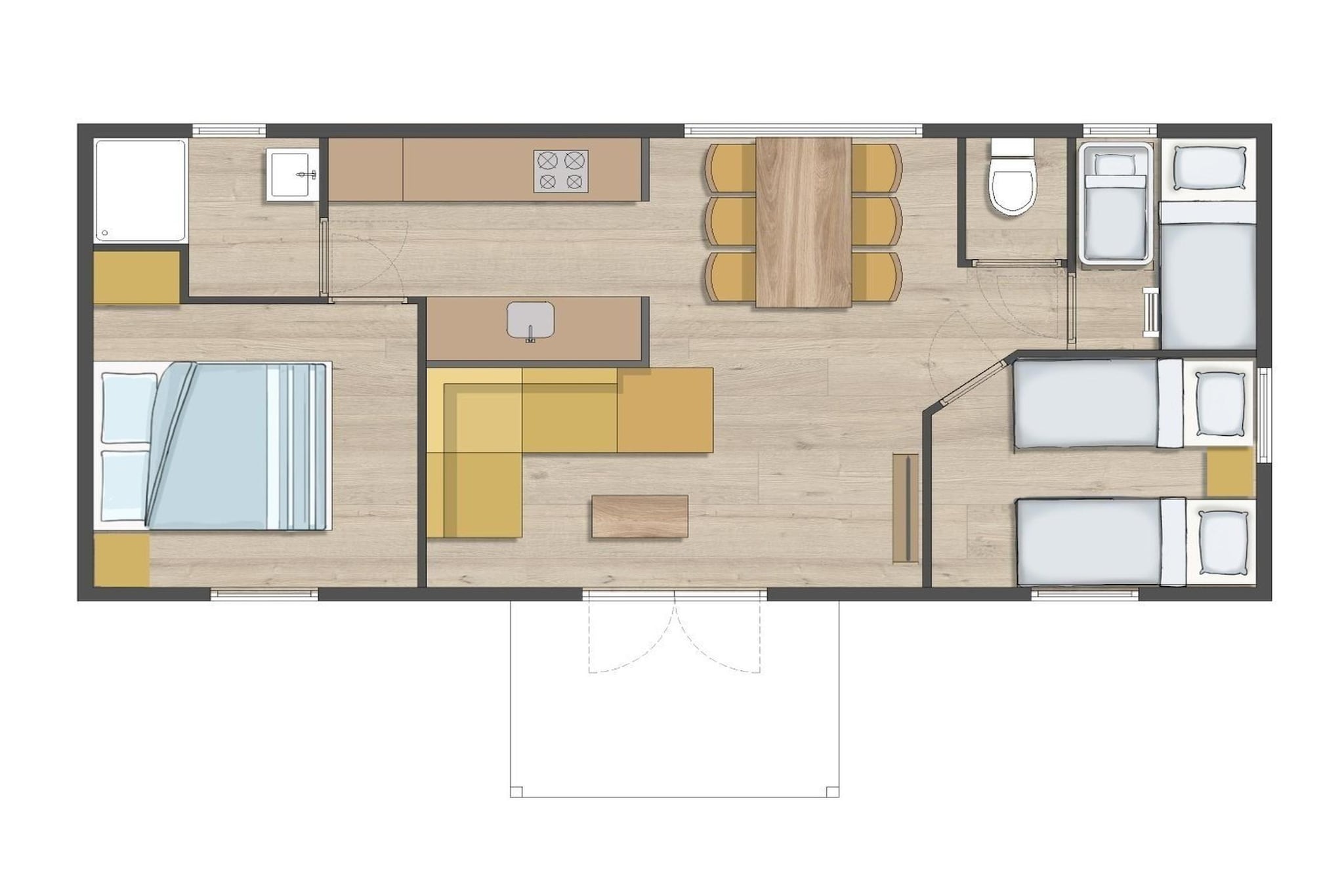 Charlies Duinhuis 6p - Plattegrond