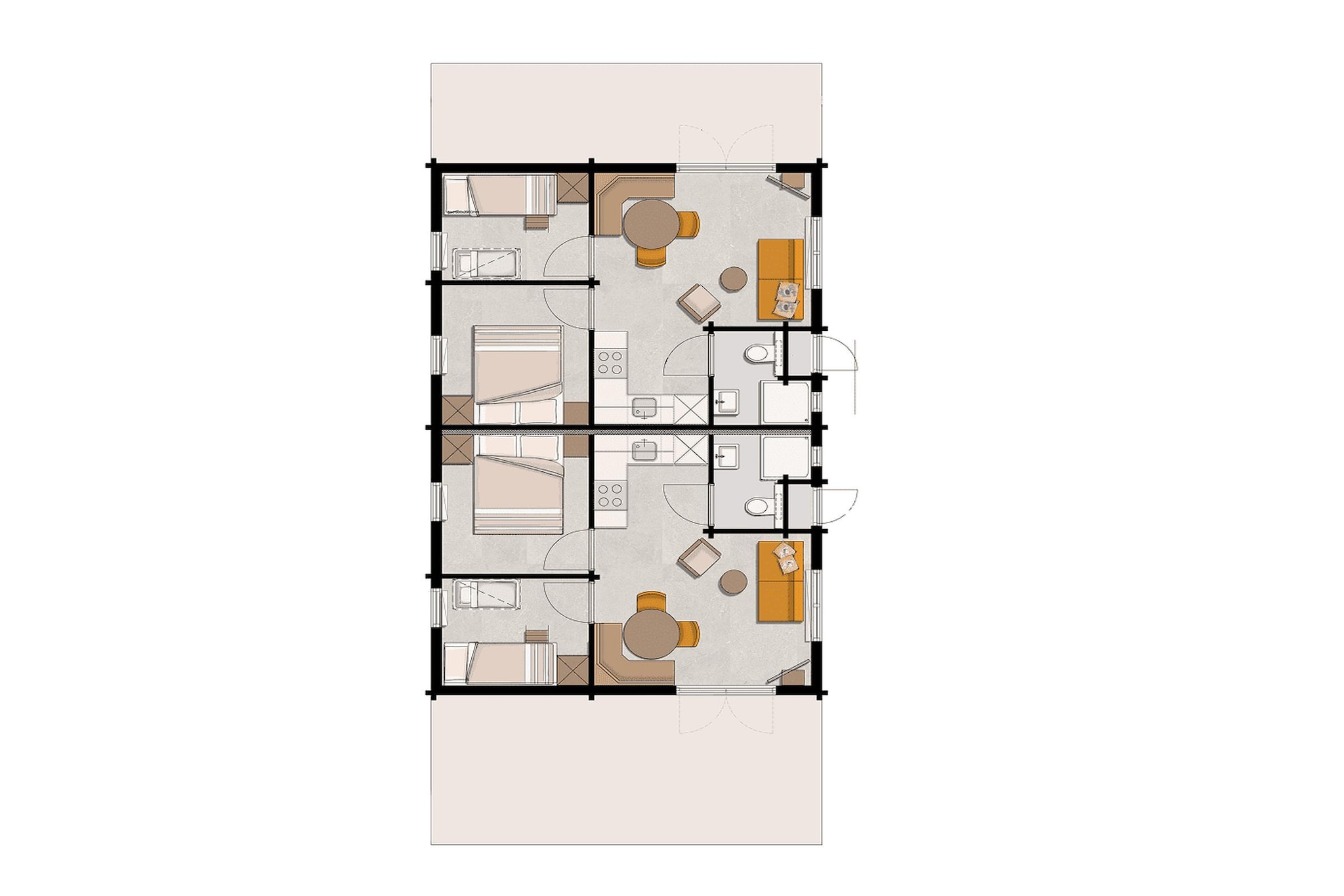 Woezel & Pip Lodge 4p - Plattegrond
