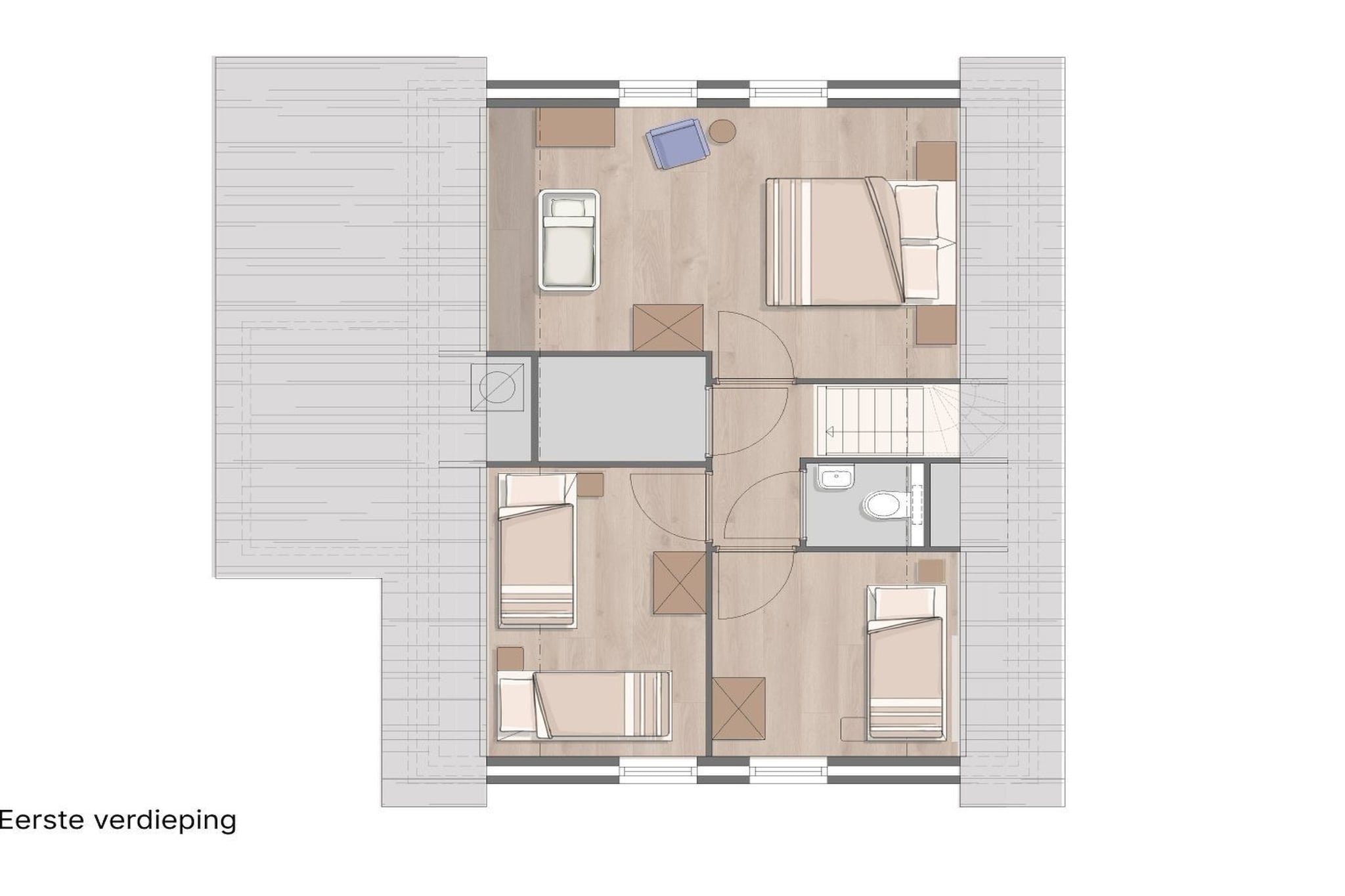 Buurpoes Villa 7p - Plattegrond