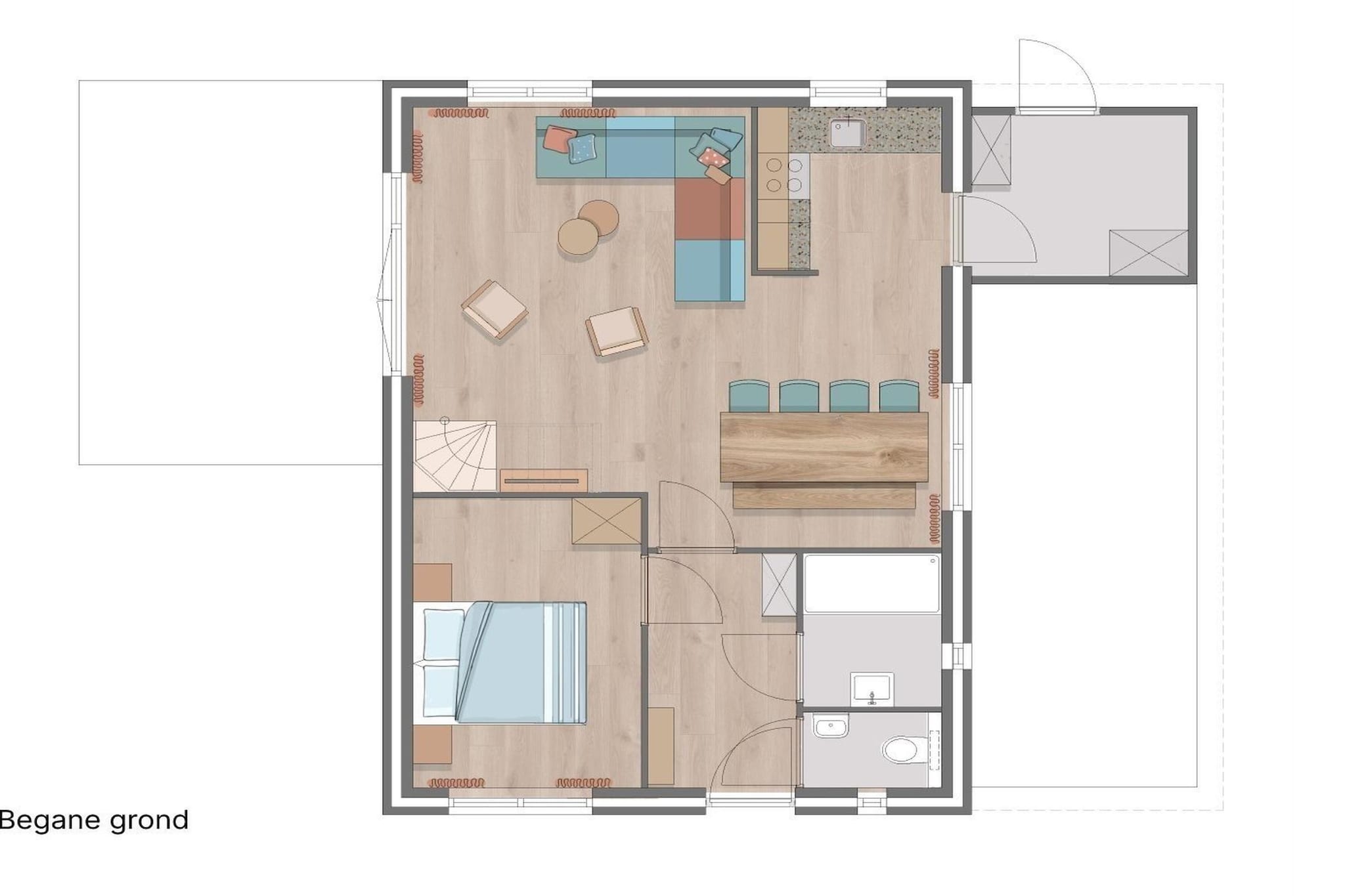 Woezel & Pip Villa 8p - Plattegrond