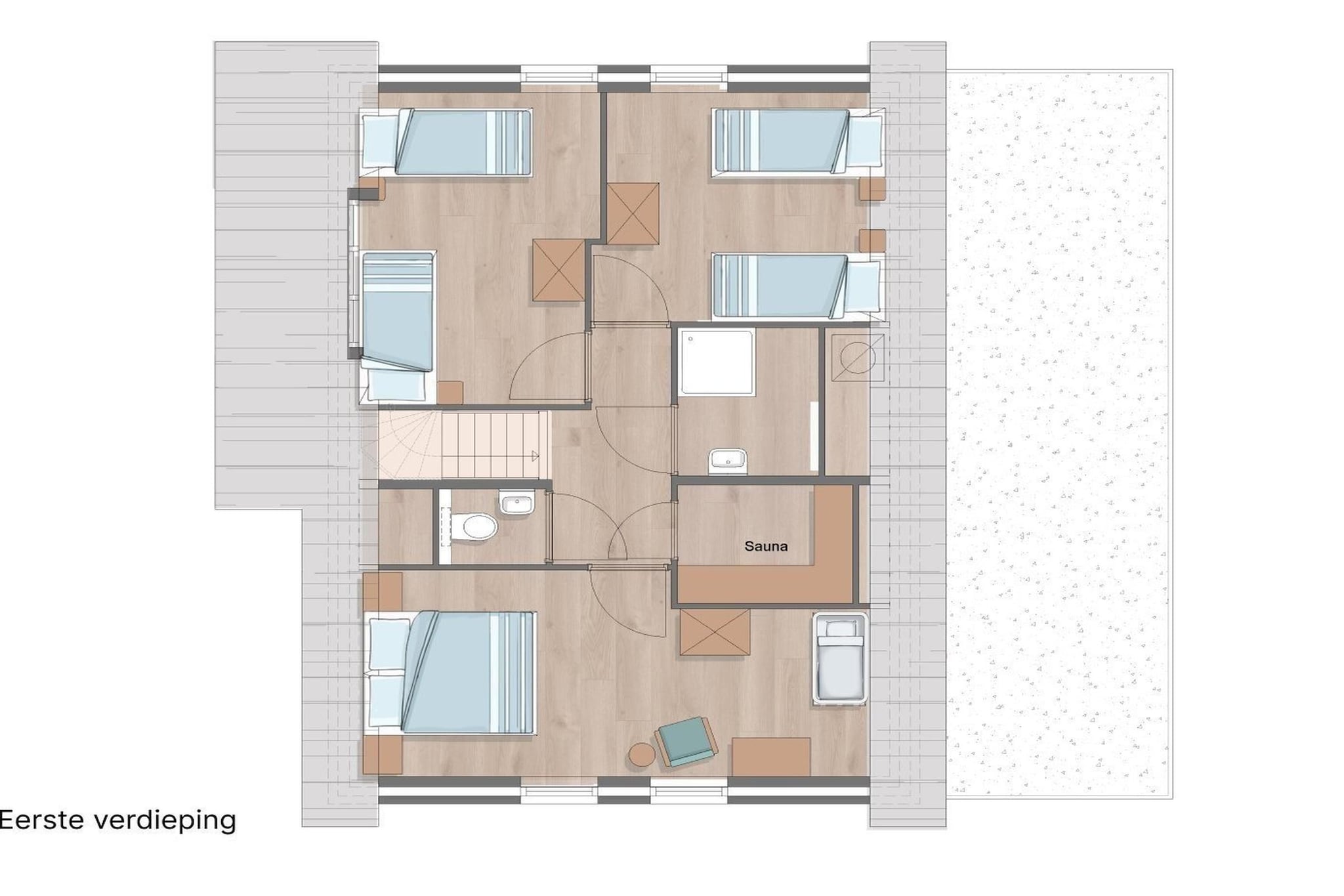 Woezel & Pip Villa 8p - Plattegrond