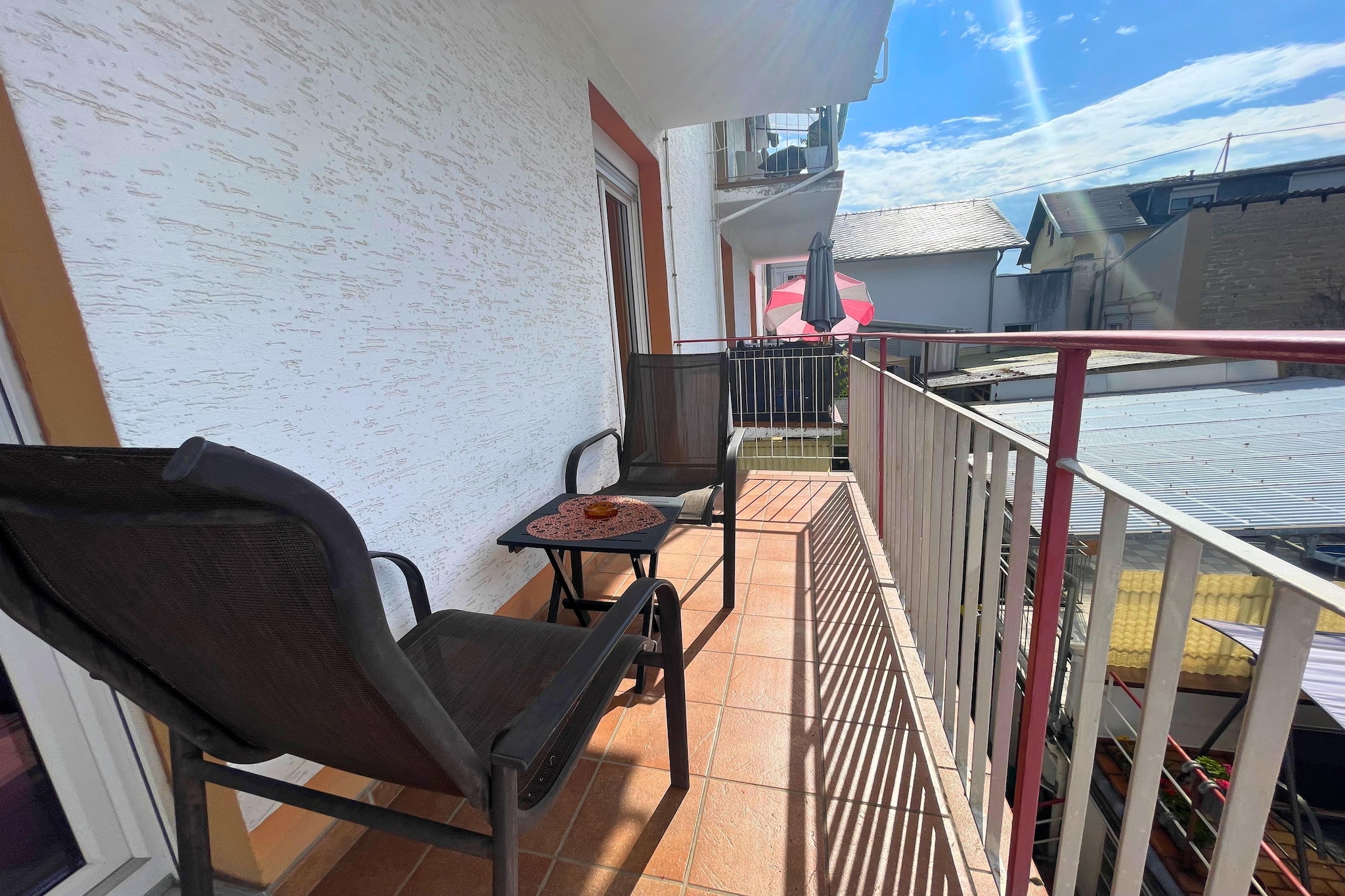 Holiday Apartment am Rhein 3 - Terrasbalkon