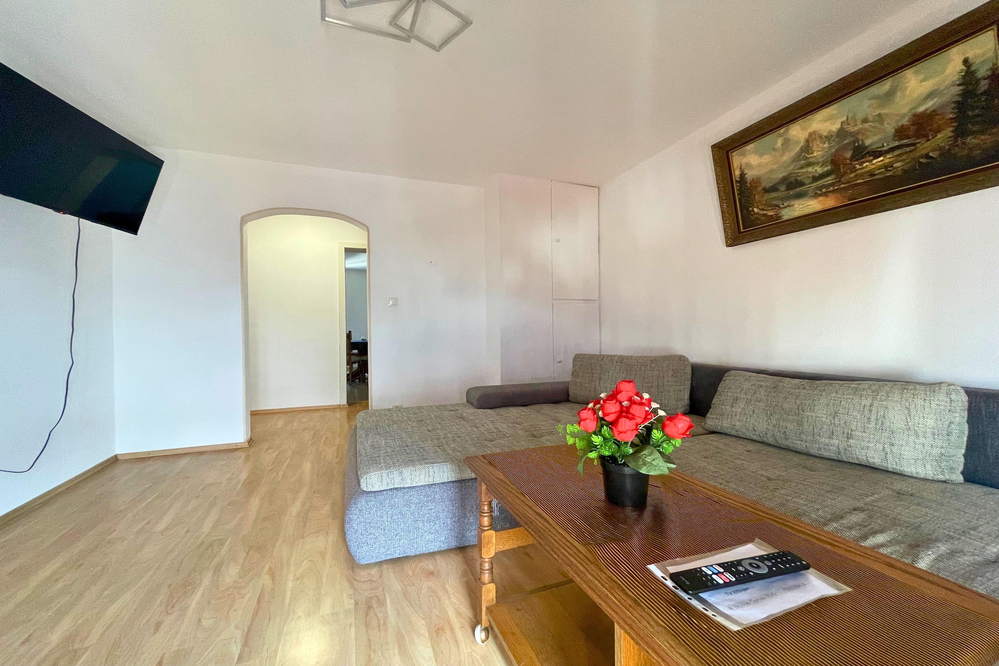 Holiday Apartment am Rhein 3 - Woonkamer