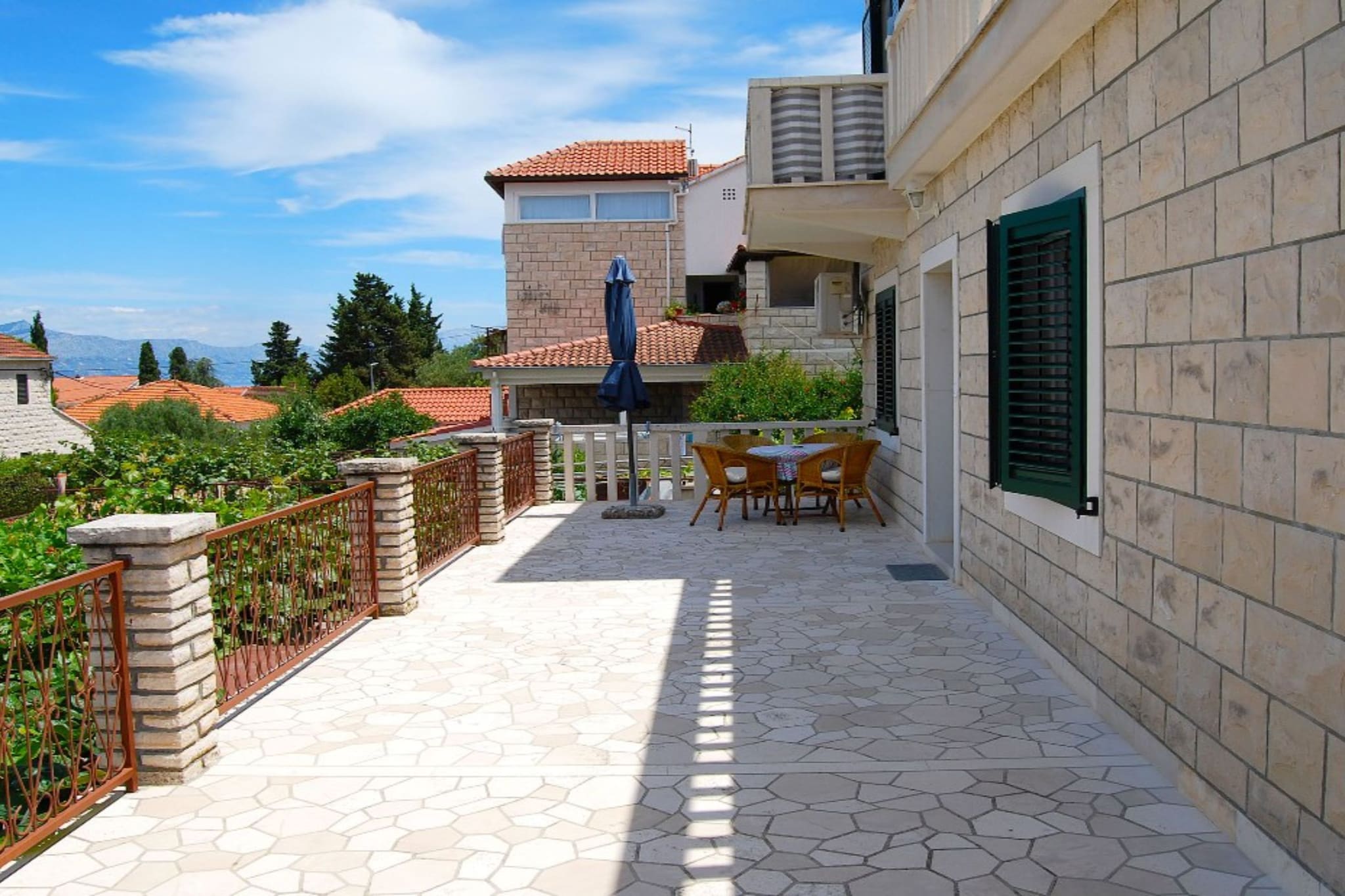 Apartments Darija Supetar - Superior Two Bedroom Apartment with Terrace - Terrasse