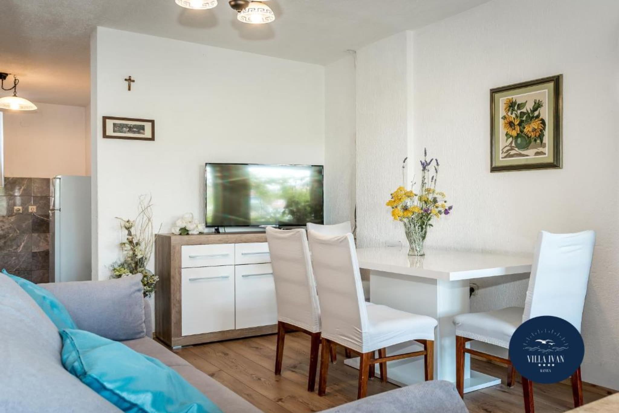 Villa Ivan apartment with balcony and sea view A1 - Salon