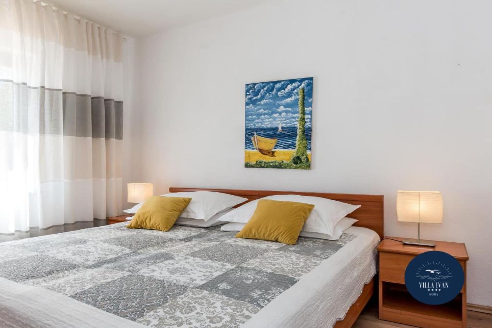 Villa Ivan apartment with balcony and sea view A1 - Chambre