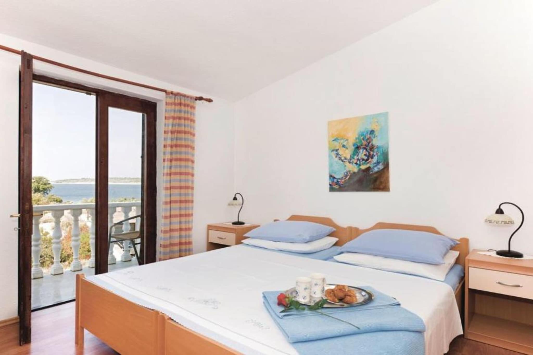 Villa Ivan apartment with balcony and sea view A2 - Chambre