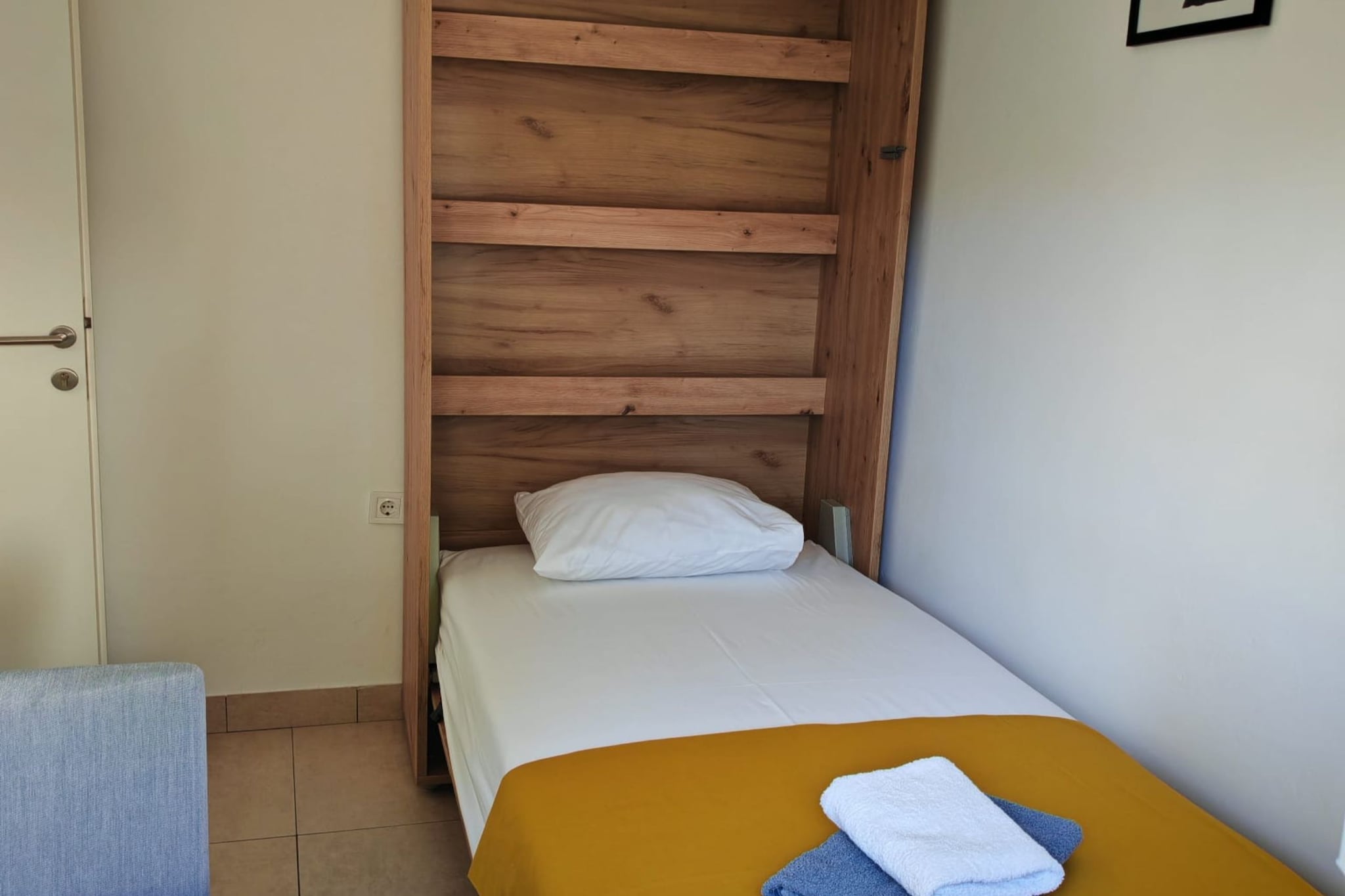 Green House - Studio with Terrace and Sea View - Bedroom