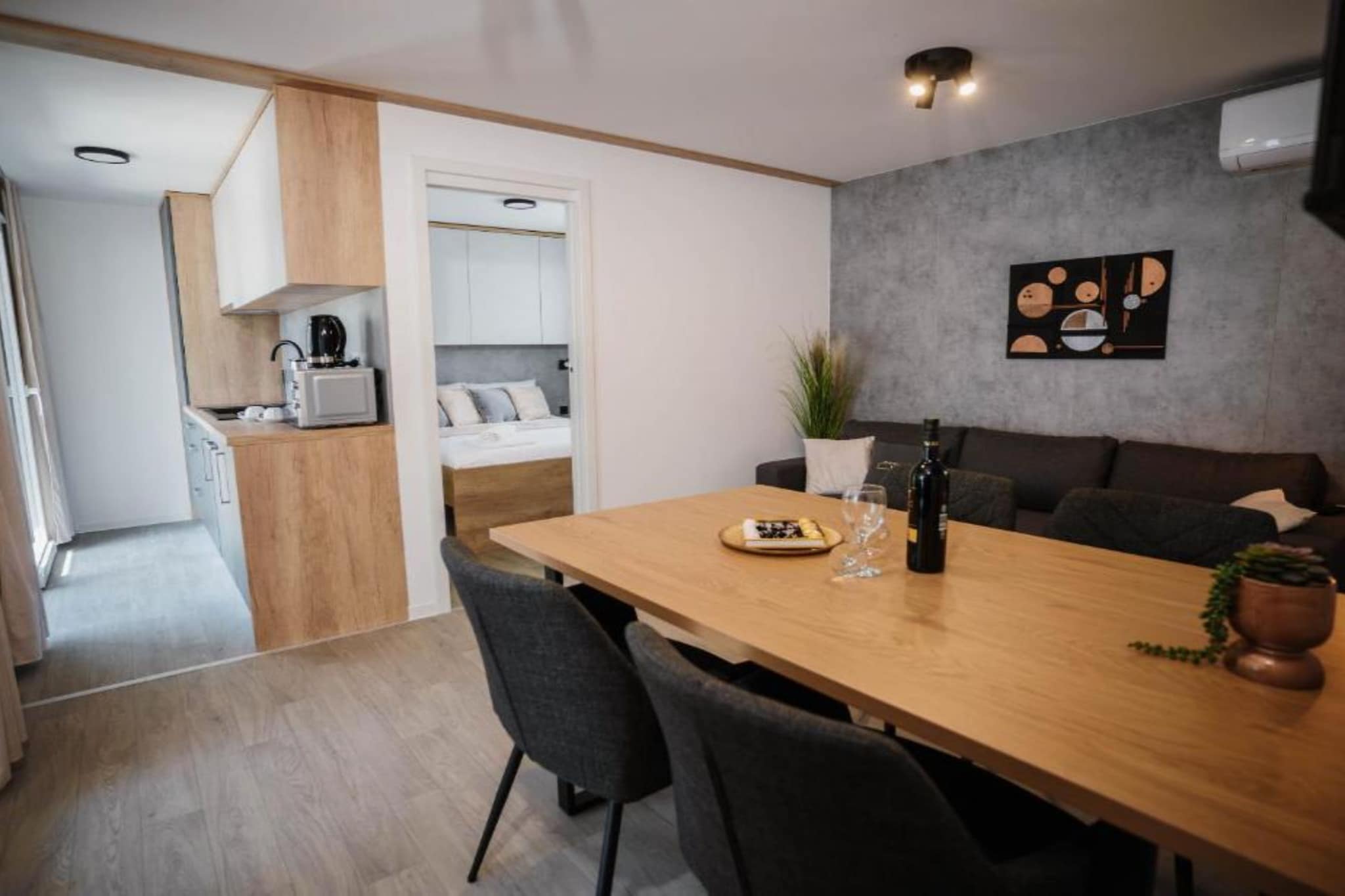 Lux Mobile Homes Vodice -  Two bedroom home with private hot tub (Maris) - Woonkamer