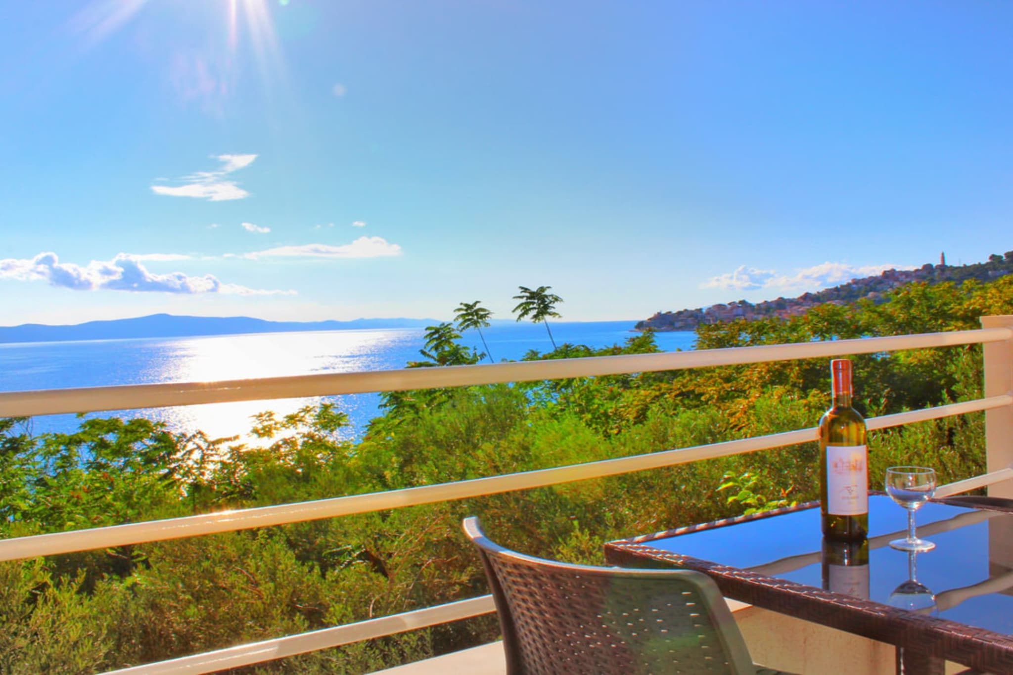 Villa Maslina-Olive two bedroom apartment with balcony and sea view Igraine - Terrasse / balcon