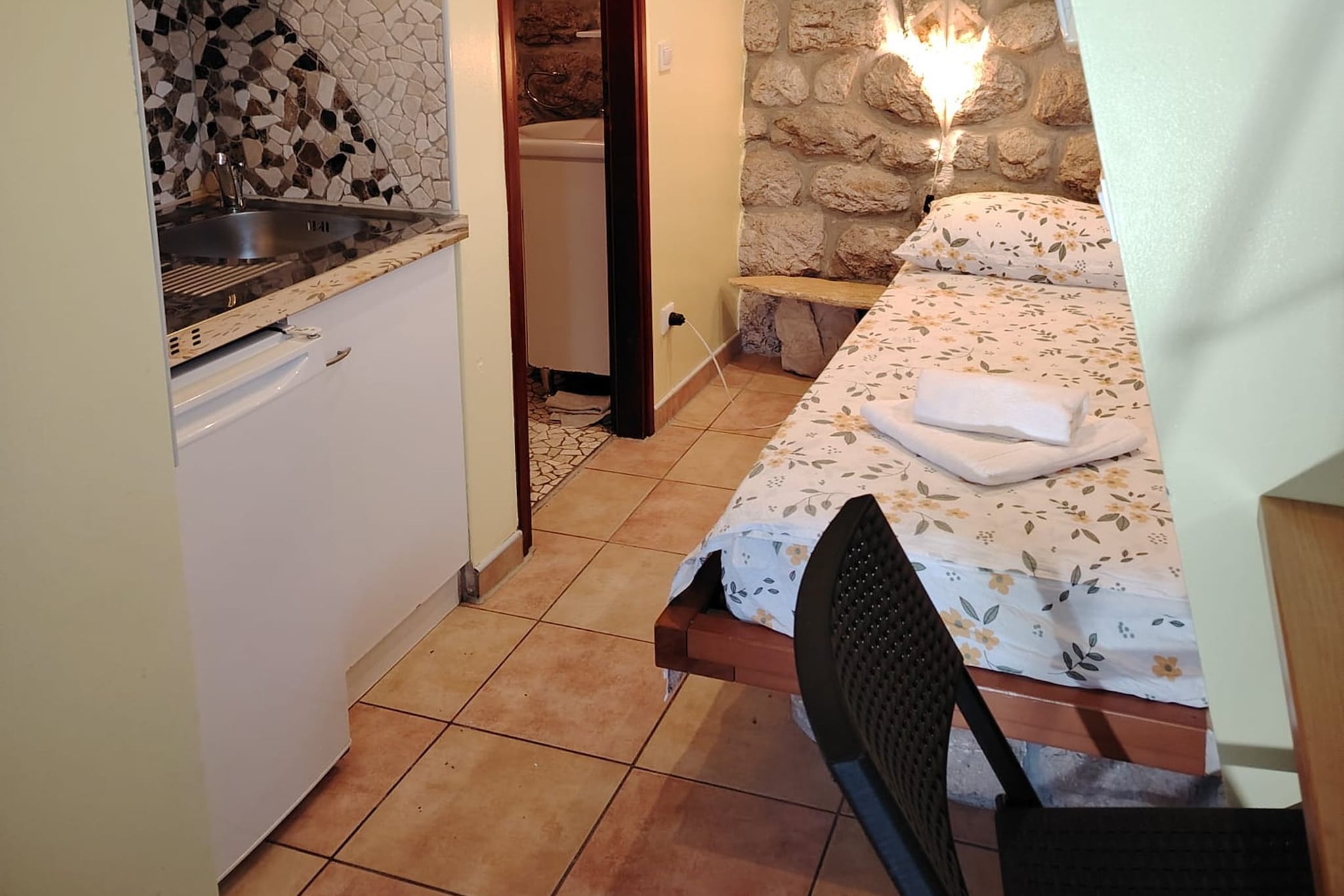 Comfort Kostrena Apartments Rijeka -Studio Apartment with terrace (7) - Chambre