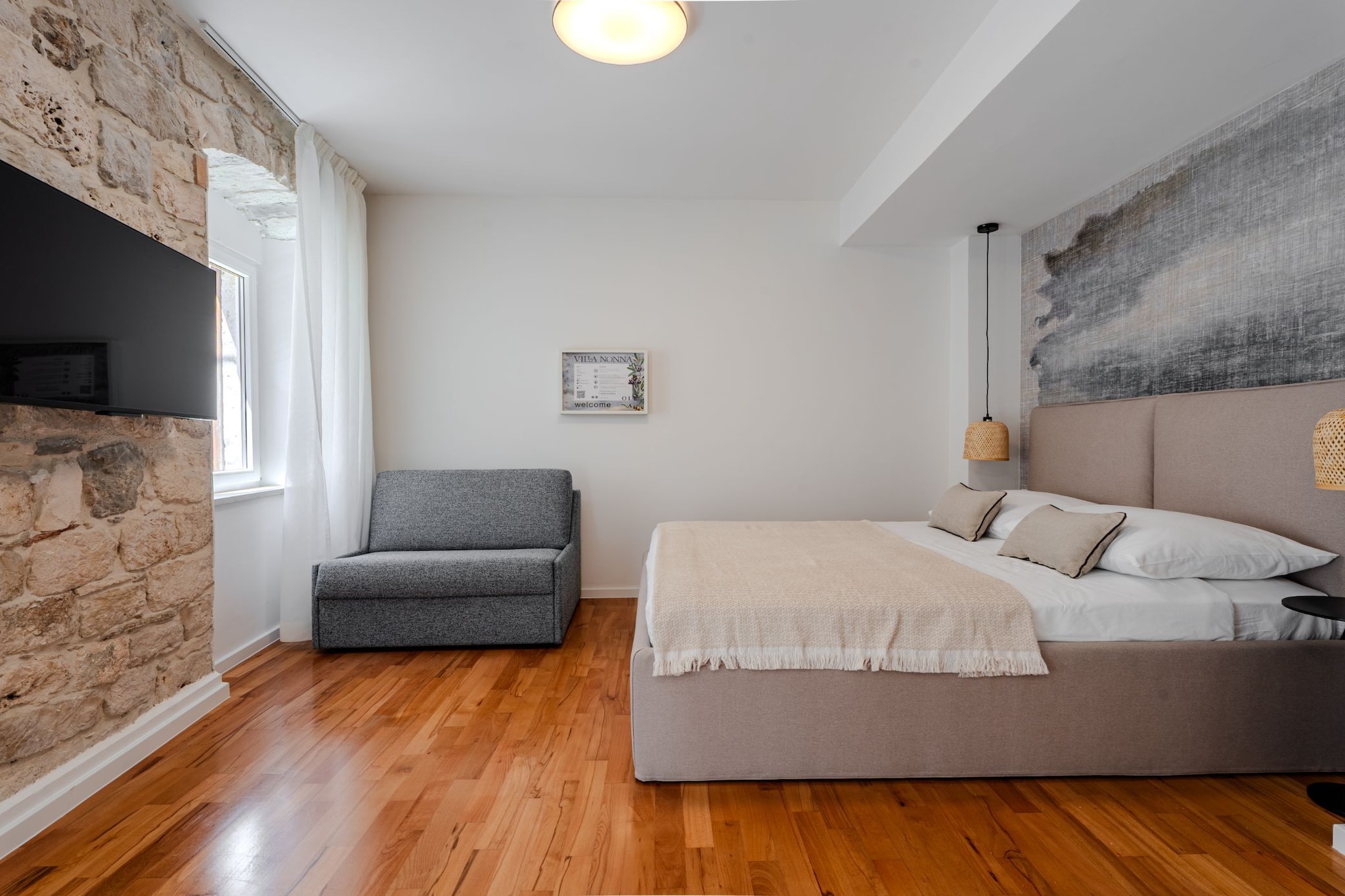 Apartments Nonna - Studio Apartment with Balcony - Chambre