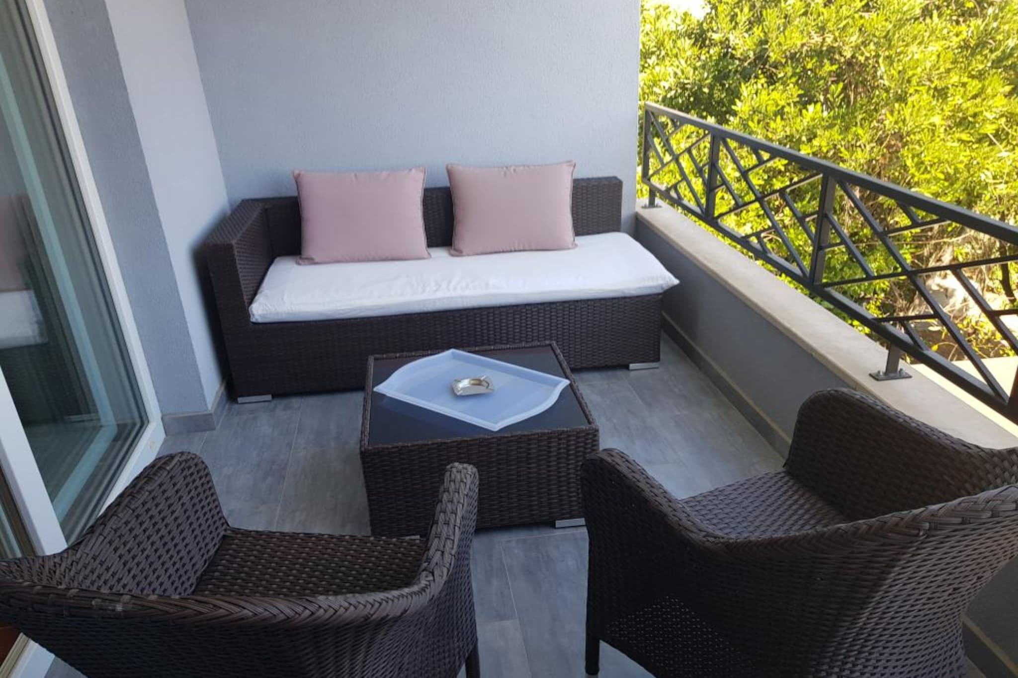 Apartments near the beach Orebic - Studio apartment (288) - Terrasbalkon