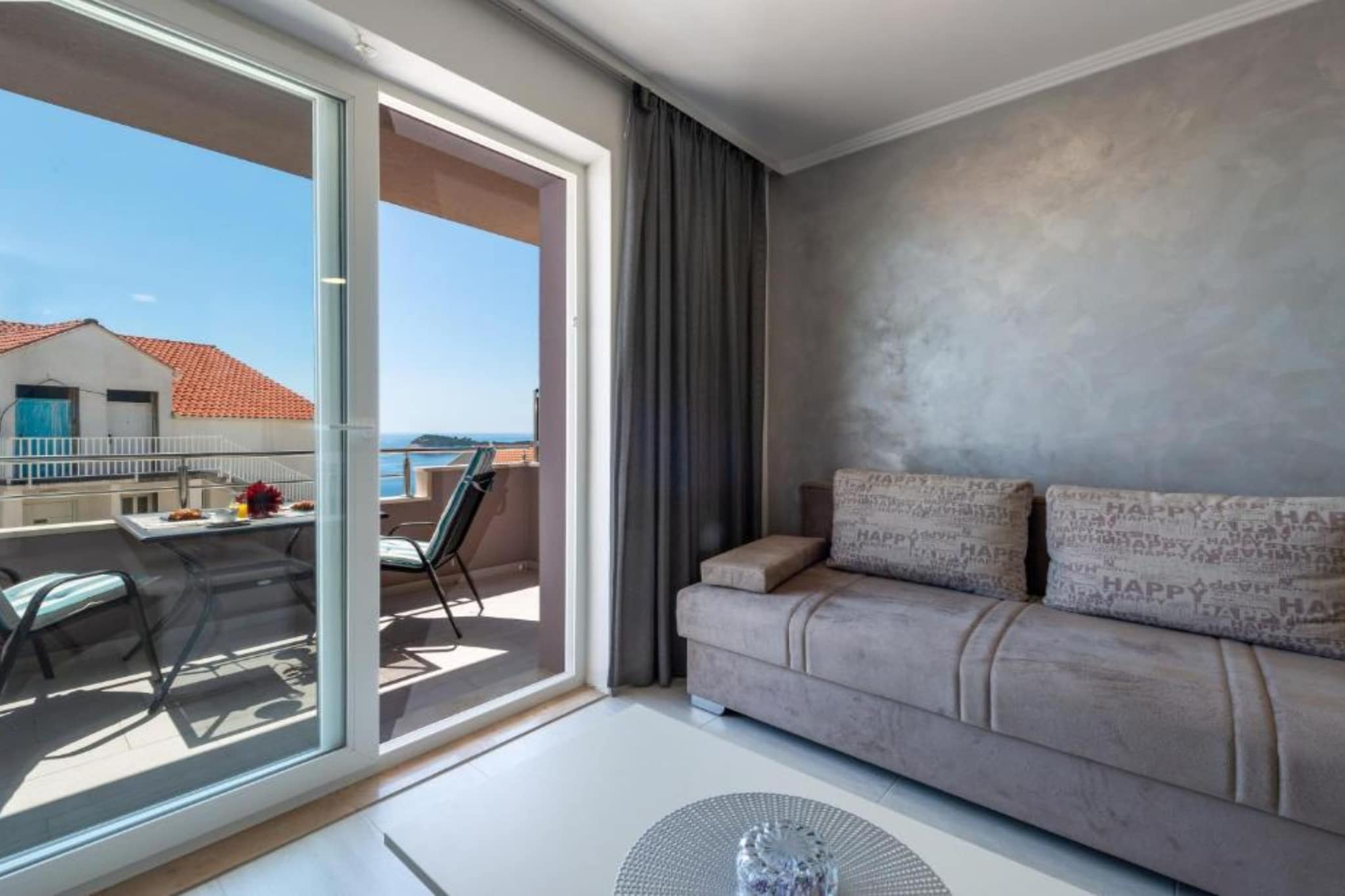 Lumina Sea Apartments Cavtat - Superior One Bedroom Apartment with Sea View and Terrace - Woonkamer