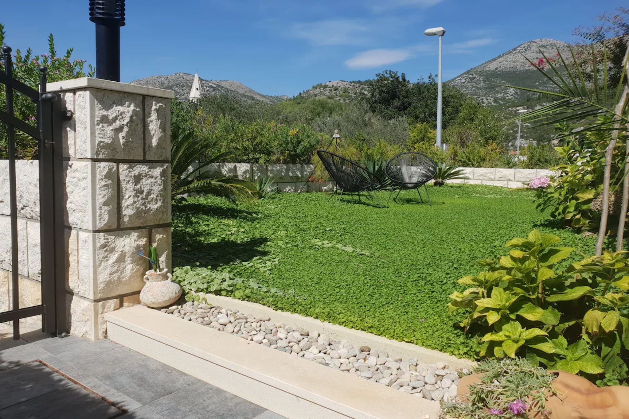 Villa Dube Slano Guest House - Superior One Bedroom Apartment with Sea View and Terrace - Tuinen zomer