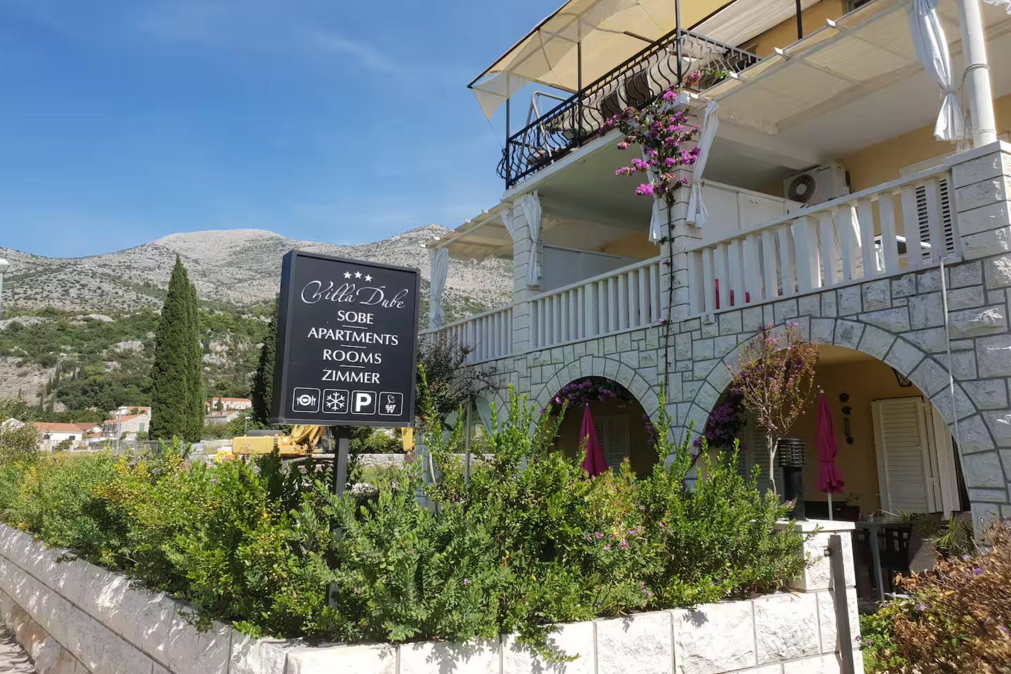 Villa Dube Slano Guest House - One Bedroom Apartment with Sea View and Terrace - Buitenlucht