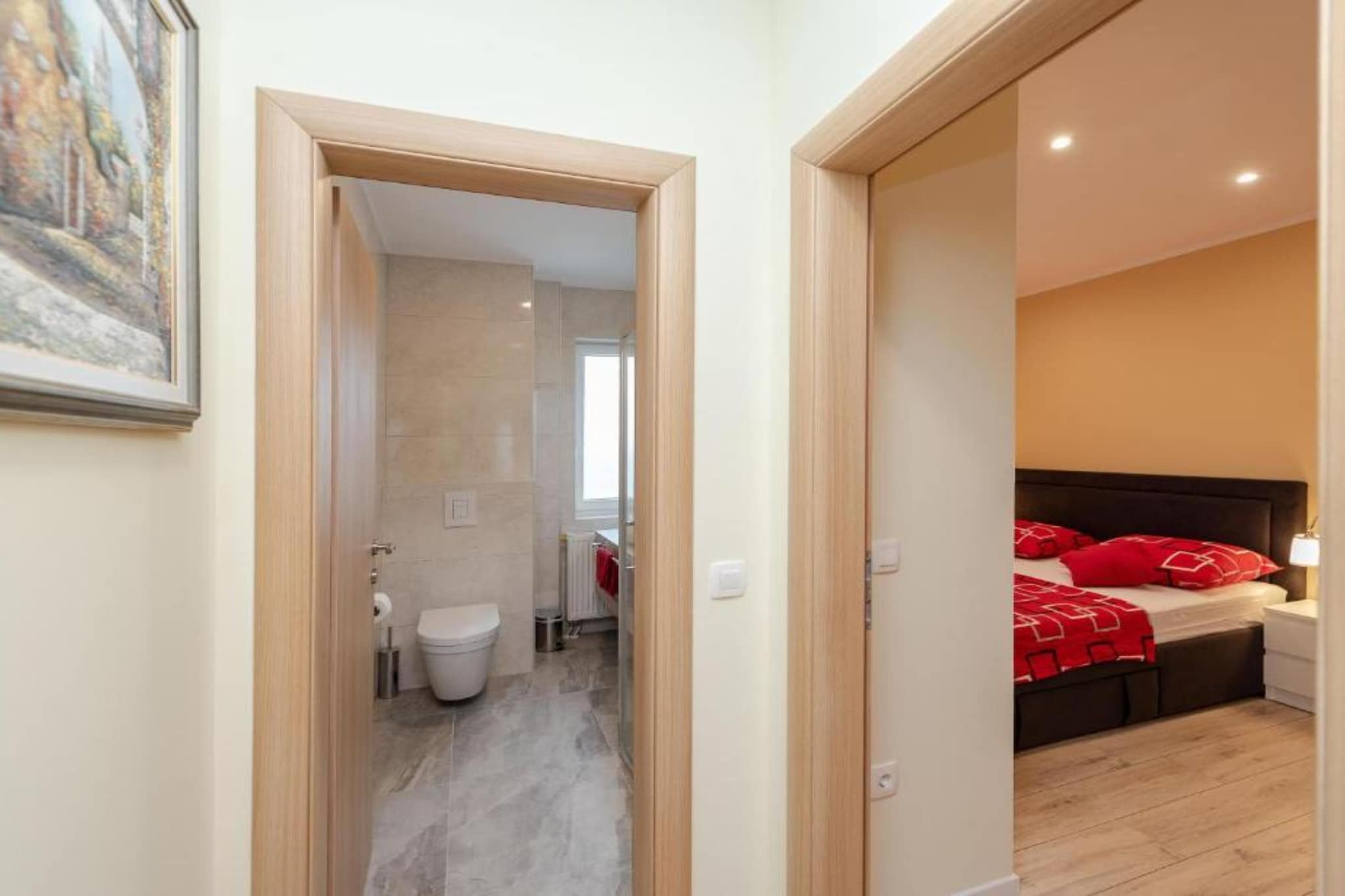 Bračić Premium Apartments with Outdoor Pool and Sauna - Superior One Bedroom Apartment with Balcony - Slaapkamer