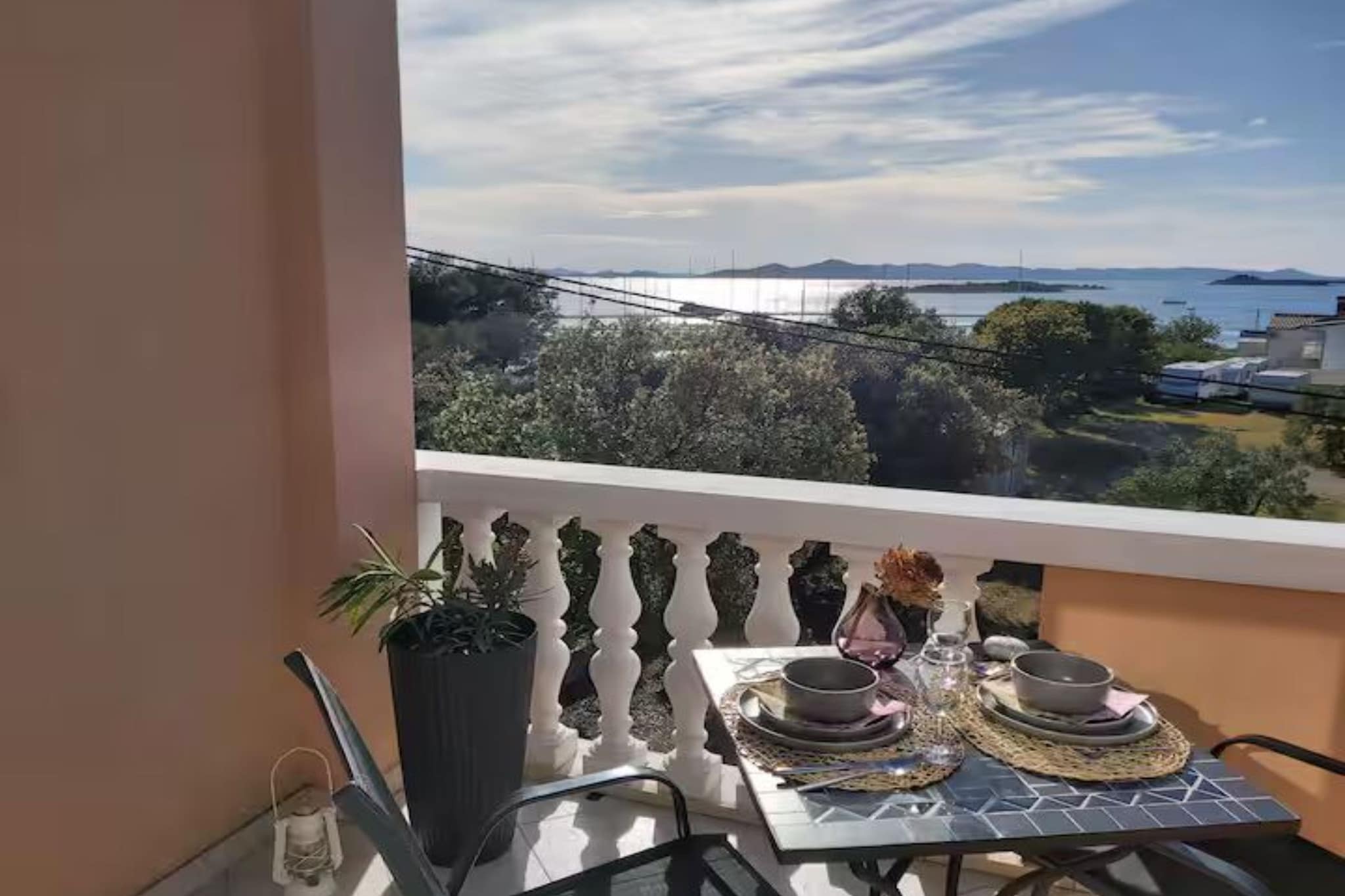 Villa Meeresblick  - Studio Apartment with Terrace and Sea View - Terrace balcony