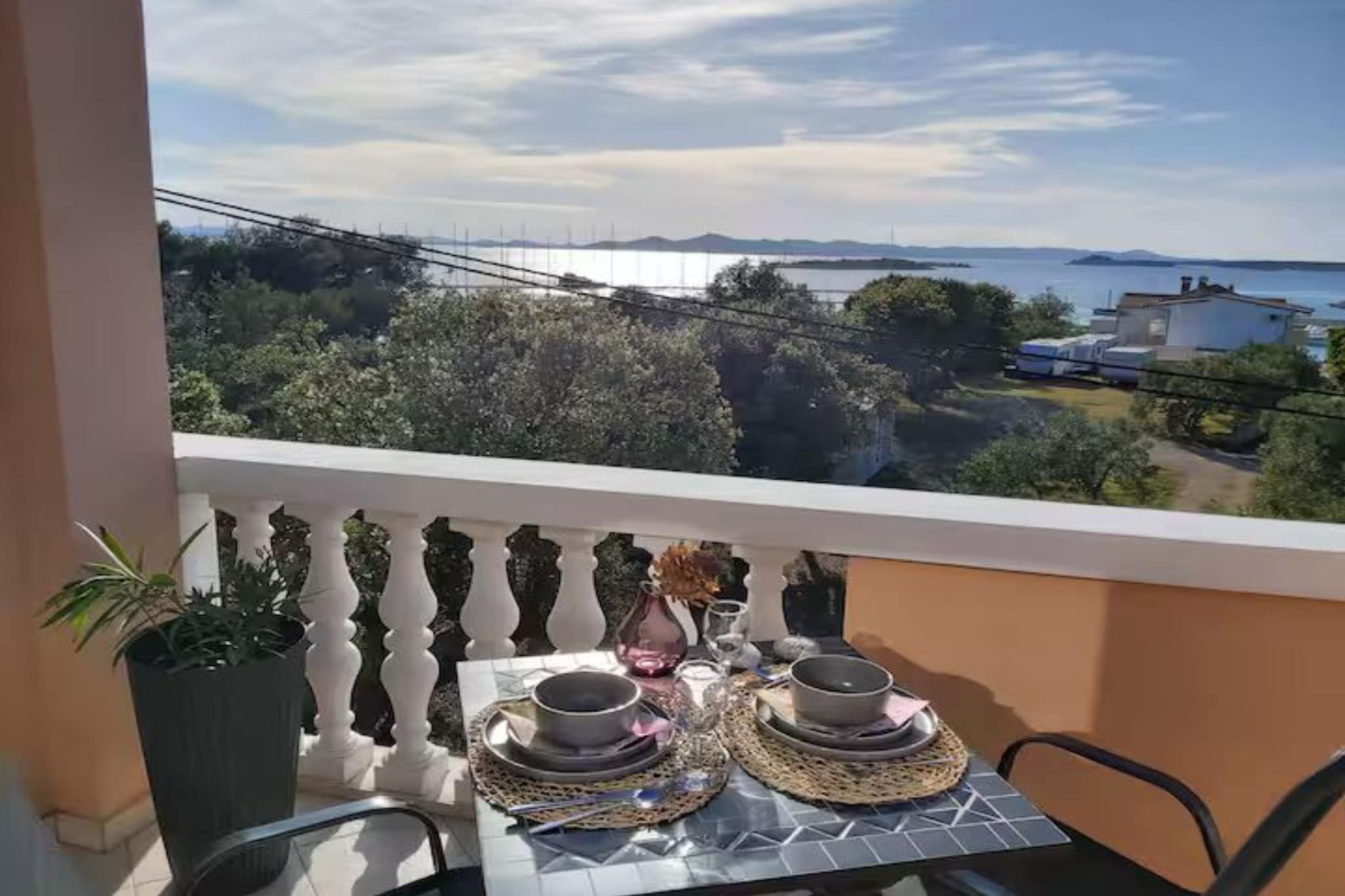Villa Meeresblick  - Studio Apartment with Terrace and Sea View - Terrace balcony