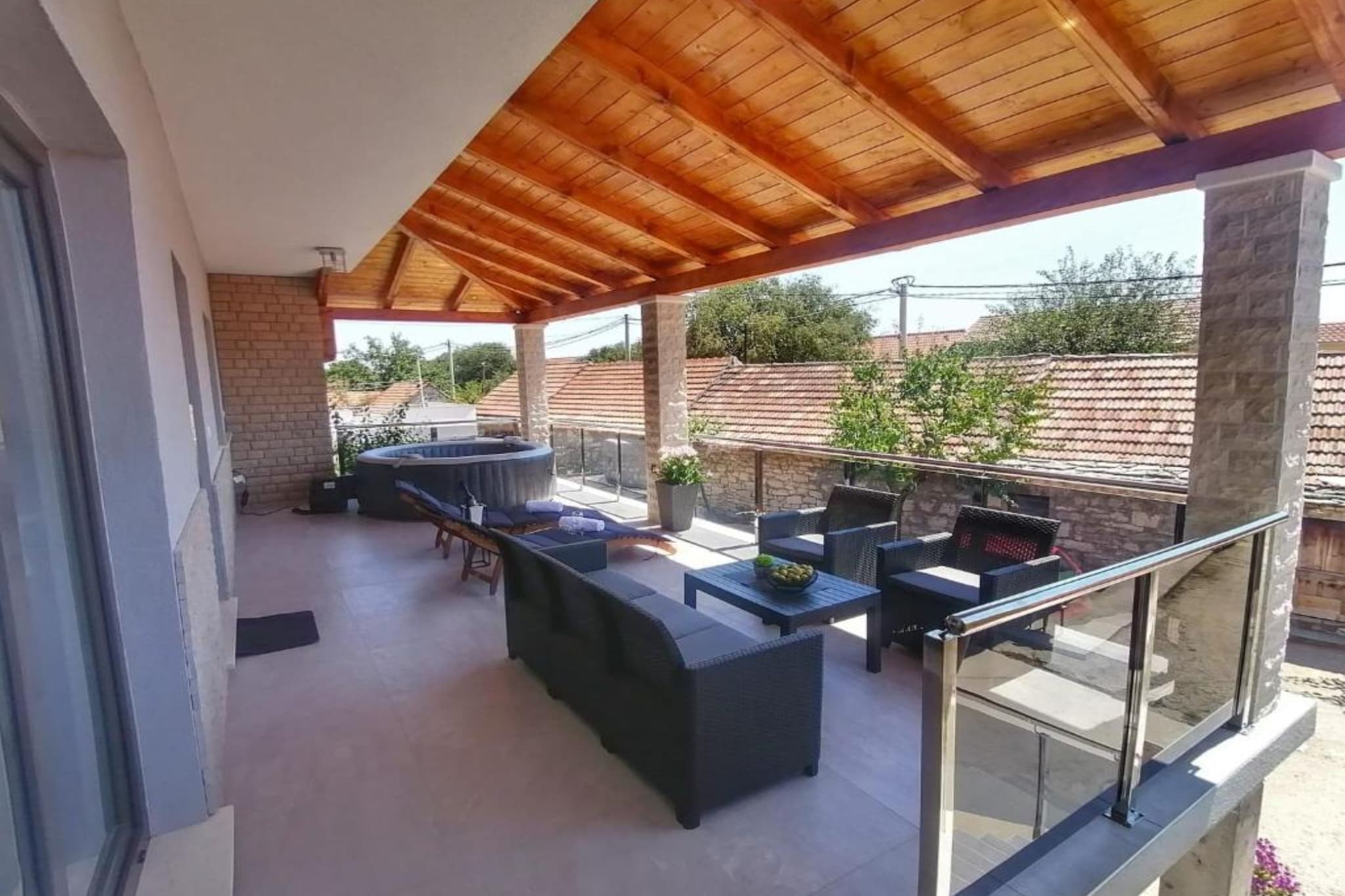 Apartment Penthouse Ivan- Two Bedroom Apartment  with Rooftop Swimming Pool - Terras