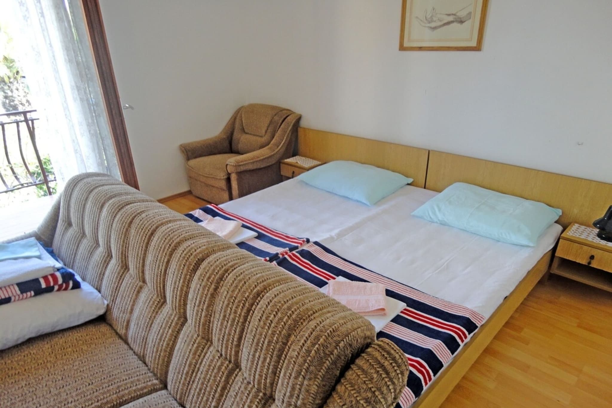 Villa Matan - Two Bedroom Apartment with Sea View  (A) - Chambre
