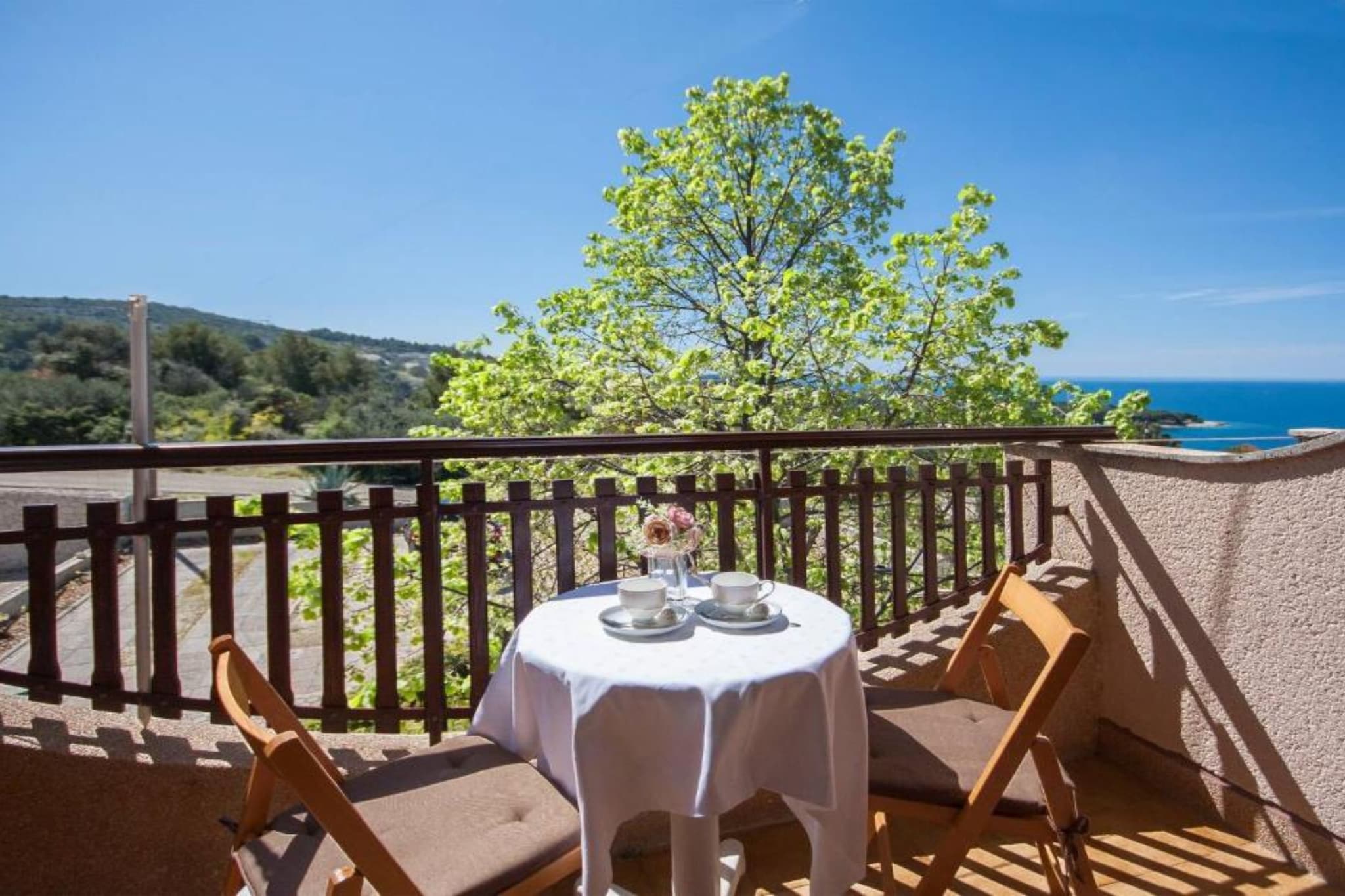 Guest House Stay & Smile Dolac Primošten - Studio with Sea View and Balcony - Terrasbalkon