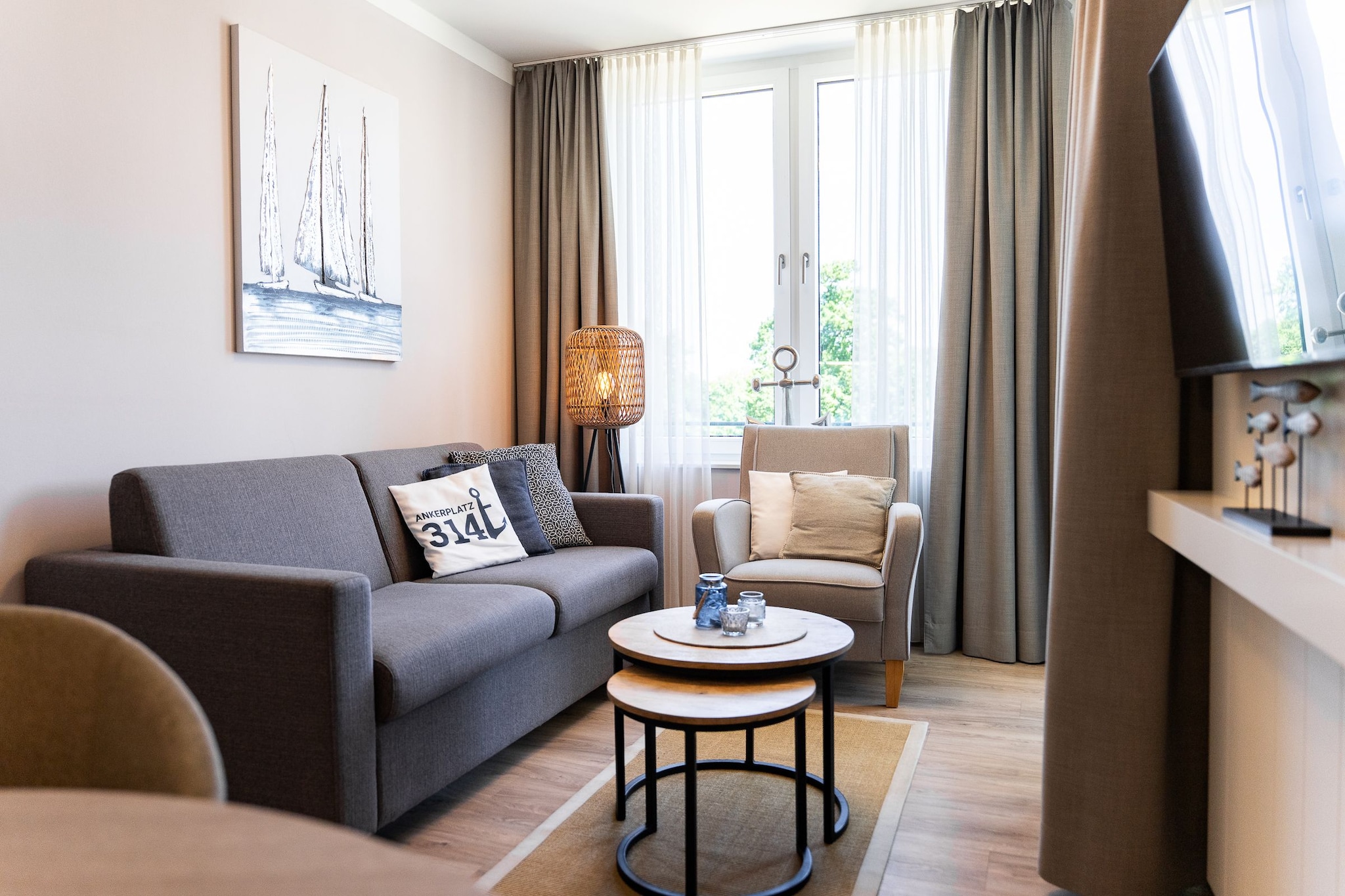 Godewindpark Travemünde Exklusives Apartment 3.14 - luxuriös - Woonkamer