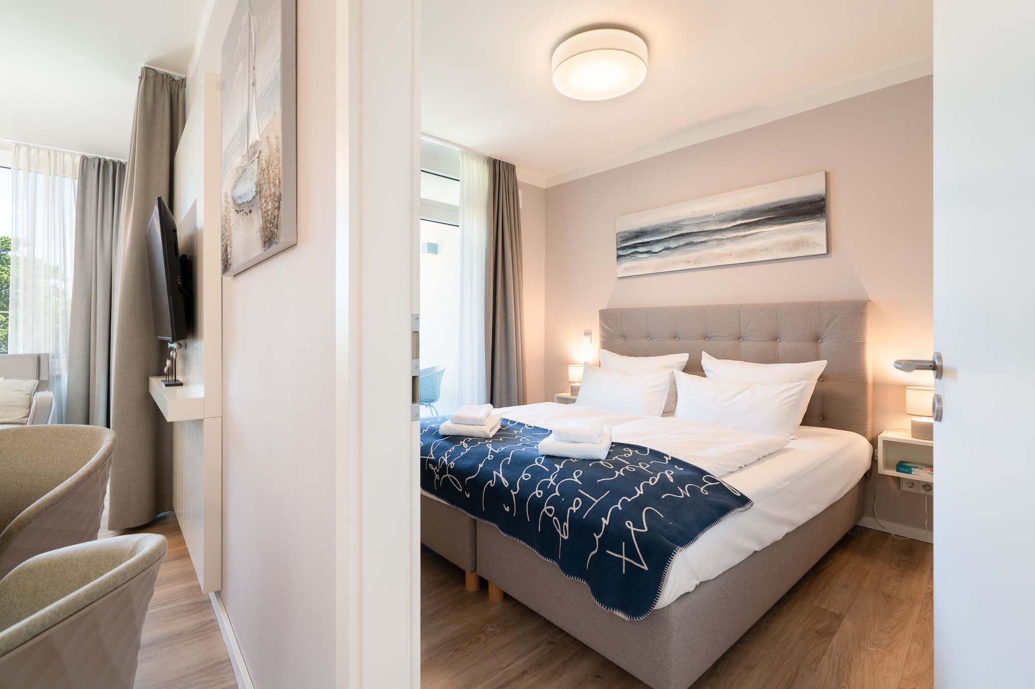 Godewindpark Travemünde Exklusives Apartment 3.14 - luxuriös - Slaapkamer
