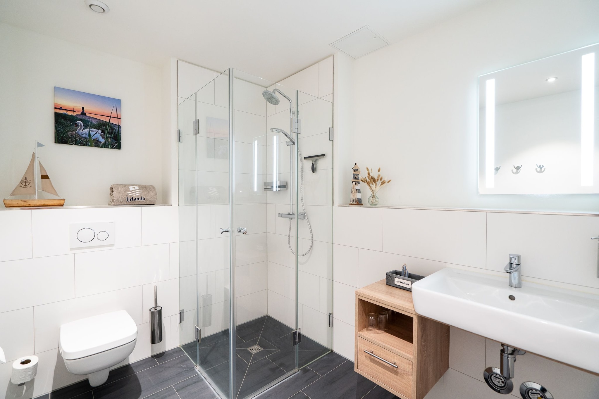 Godewindpark Travemünde Exklusives Apartment 3.14 - luxuriös - Badkamer