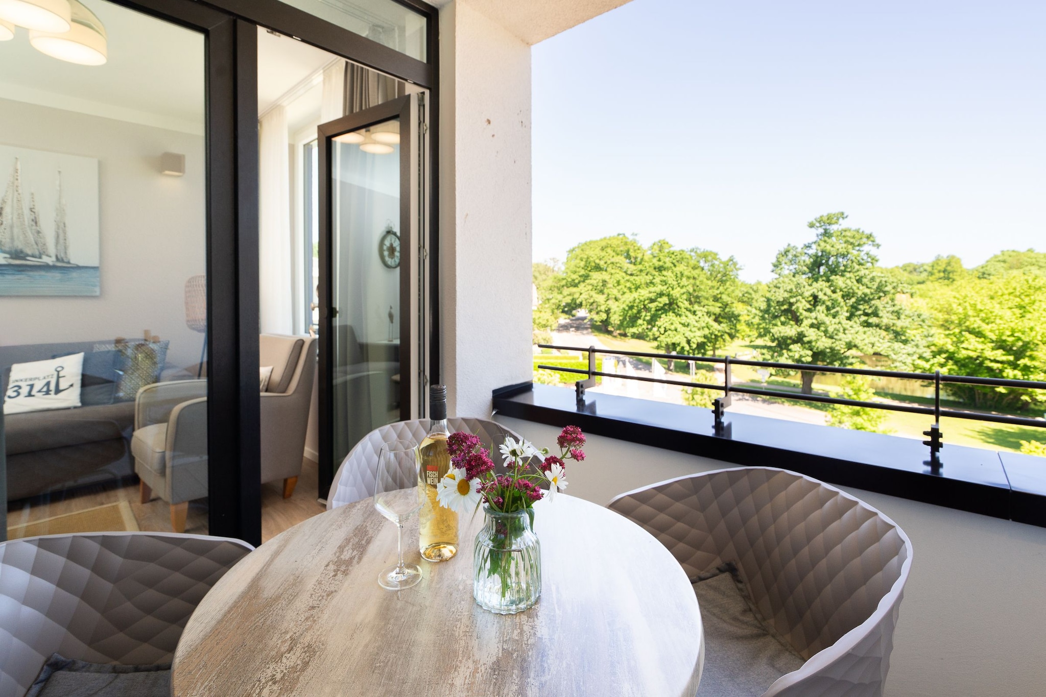 Godewindpark Travemünde Exklusives Apartment 3.14 - luxuriös - Terrasbalkon