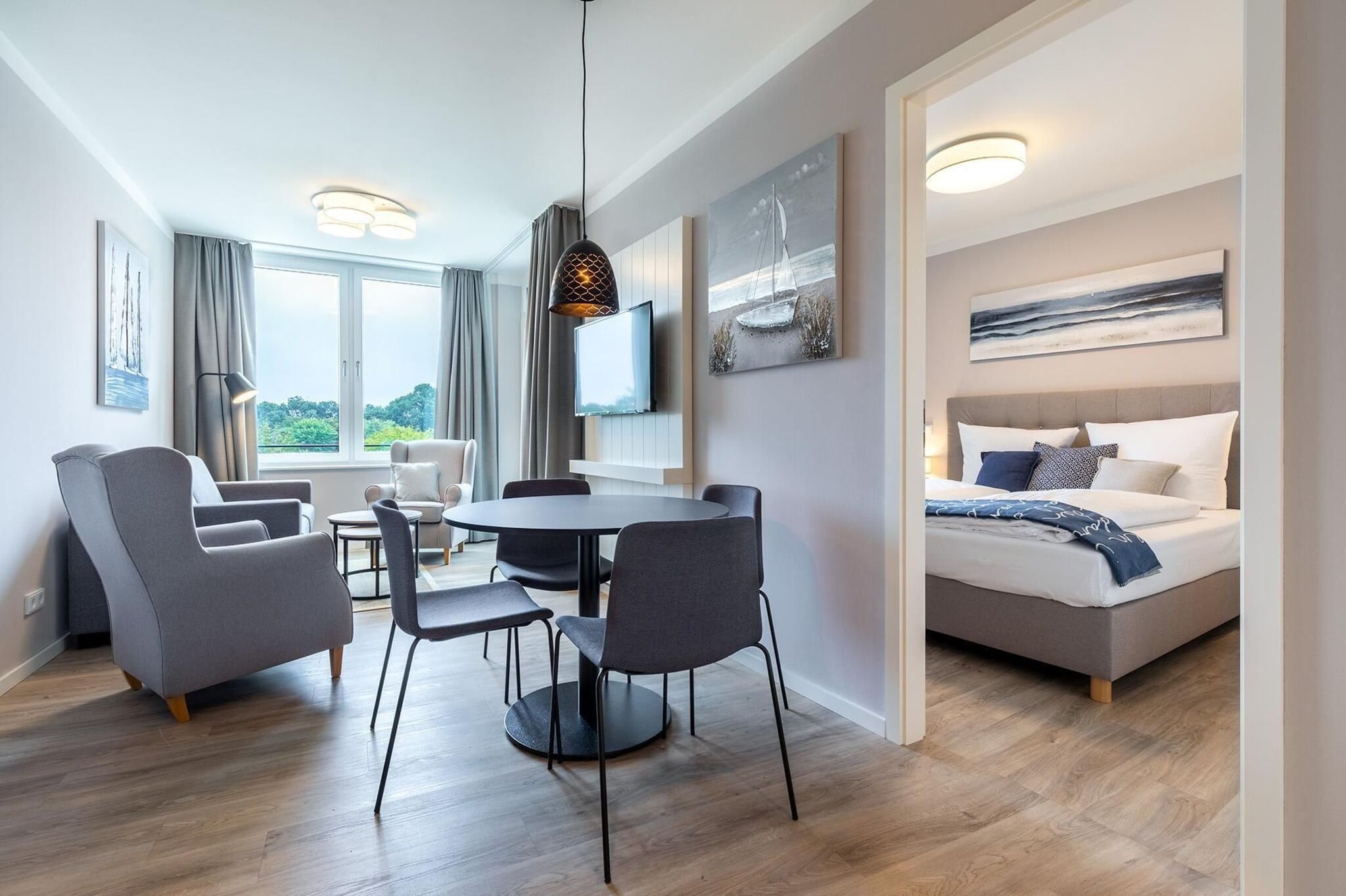 Godewindpark Travemünde Exklusives Apartment 3.08 - Eetkamer