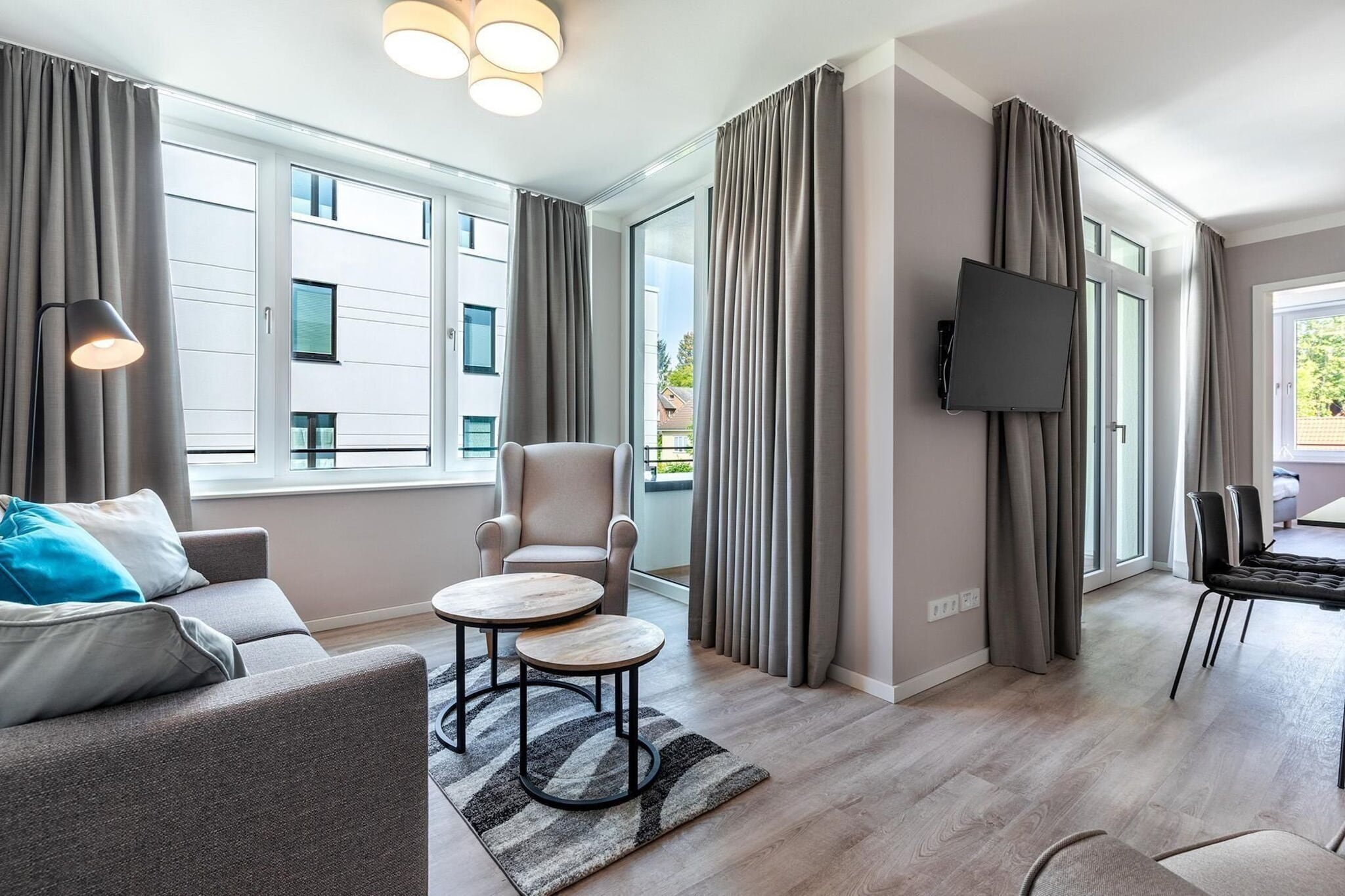 Godewindpark Travemünde Deluxe-Suite 2.01 mit West-Loggia und hundefreundlich - Salon
