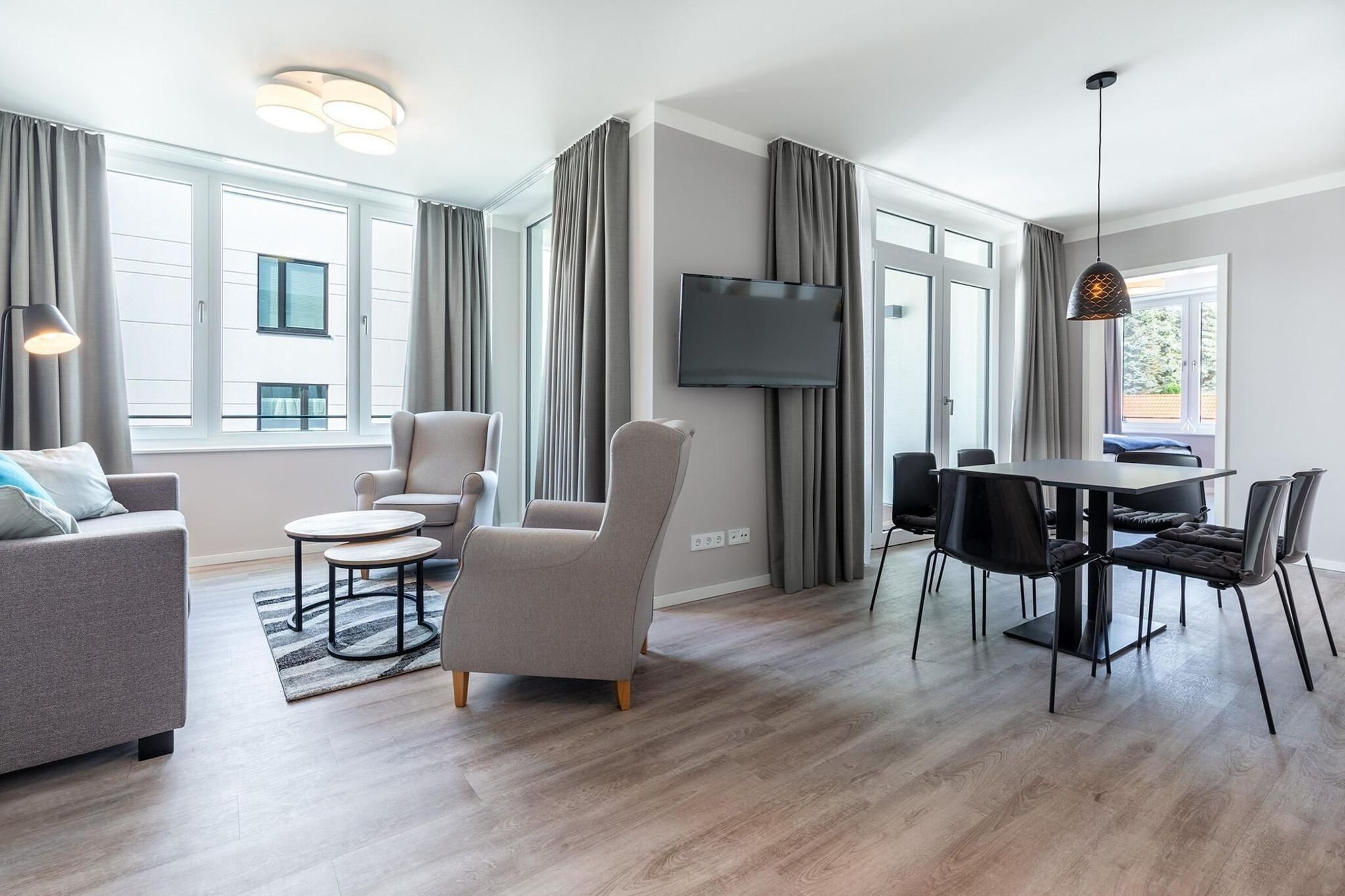 Godewindpark Travemünde Deluxe-Suite 2.01 mit West-Loggia und hundefreundlich - Salon
