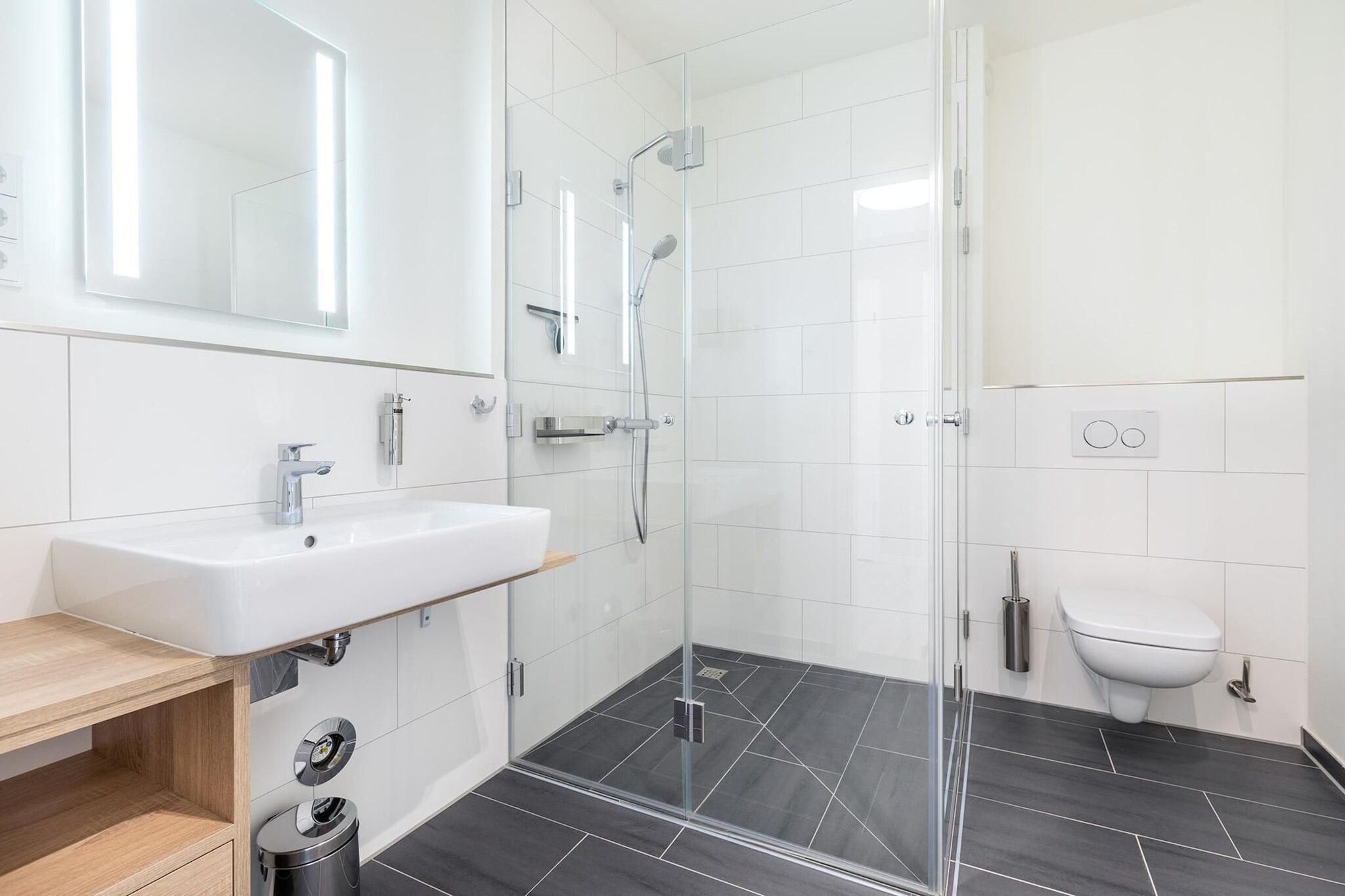 Godewindpark Travemünde Deluxe-Suite 2.01 mit West-Loggia und hundefreundlich - Salle de bain