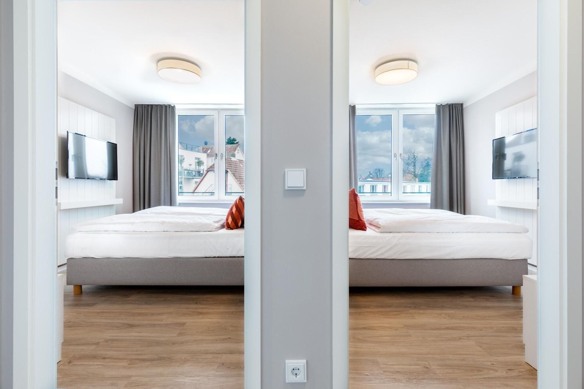 Godewindpark Travemünde Deluxe-Suite 1.17 mit West-Loggia - Slaapkamer