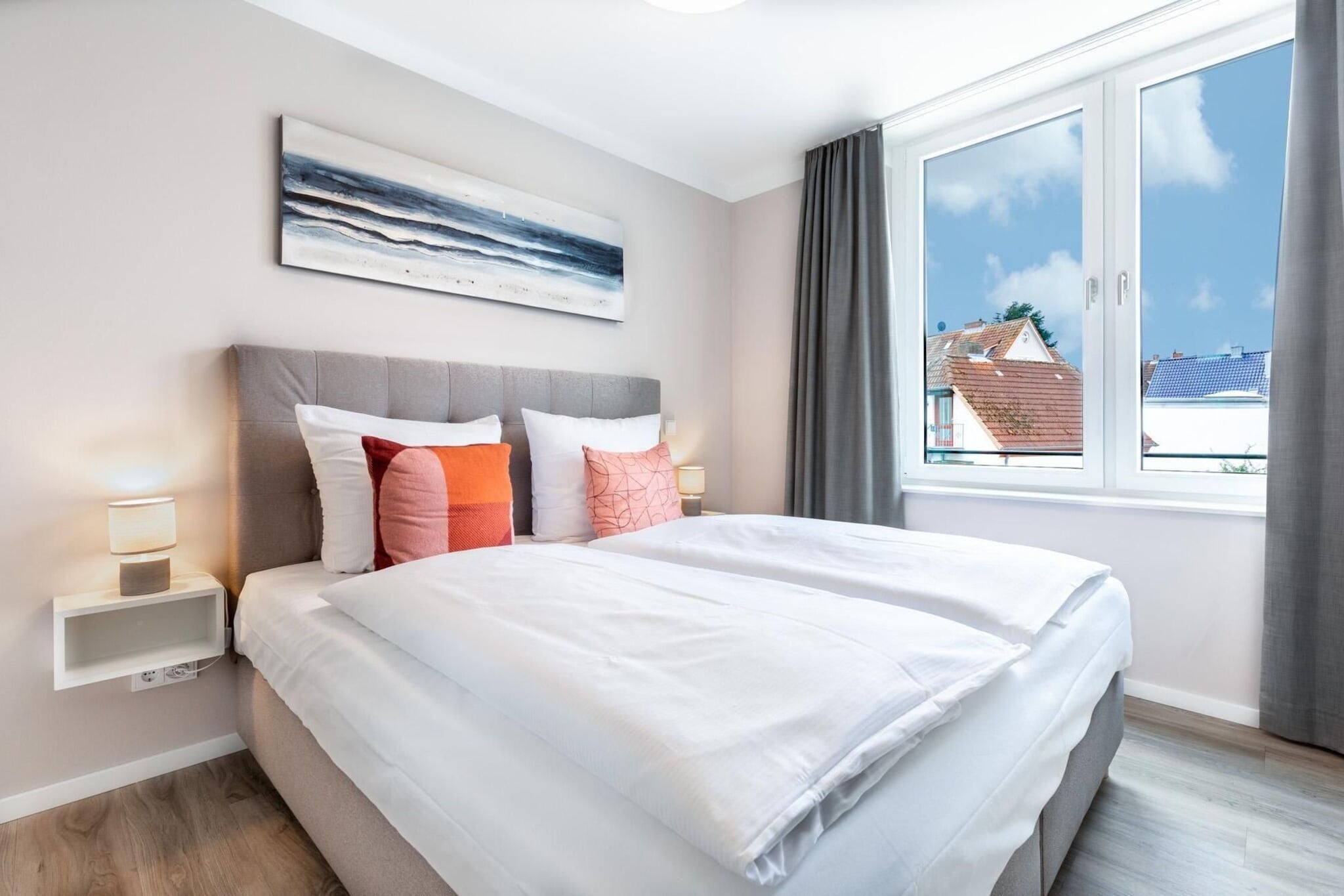 Godewindpark Travemünde Deluxe-Suite 1.17 mit West-Loggia - Slaapkamer