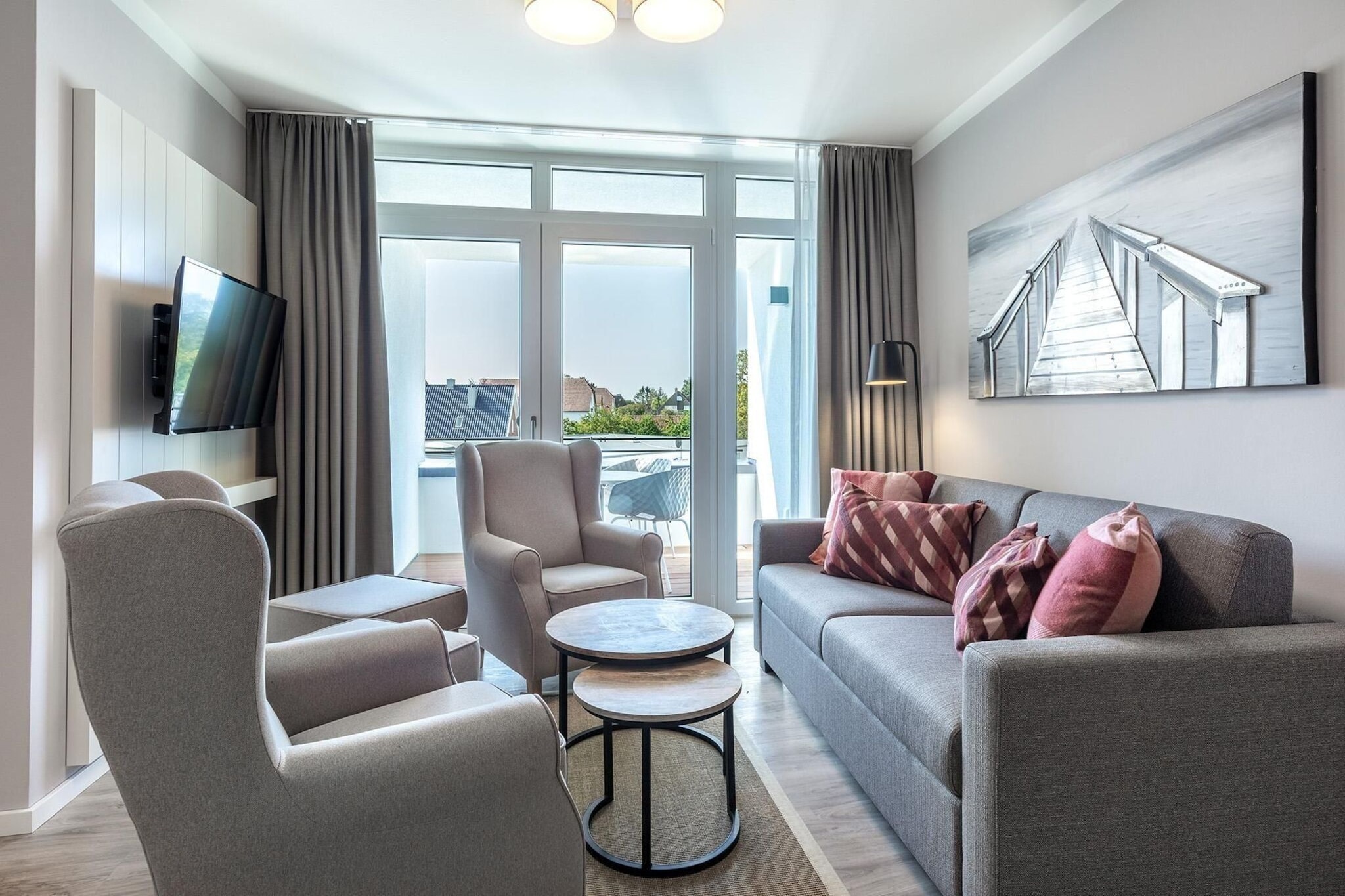 Godewindpark Travemünde Deluxe-Suite 2.17 - Woonkamer