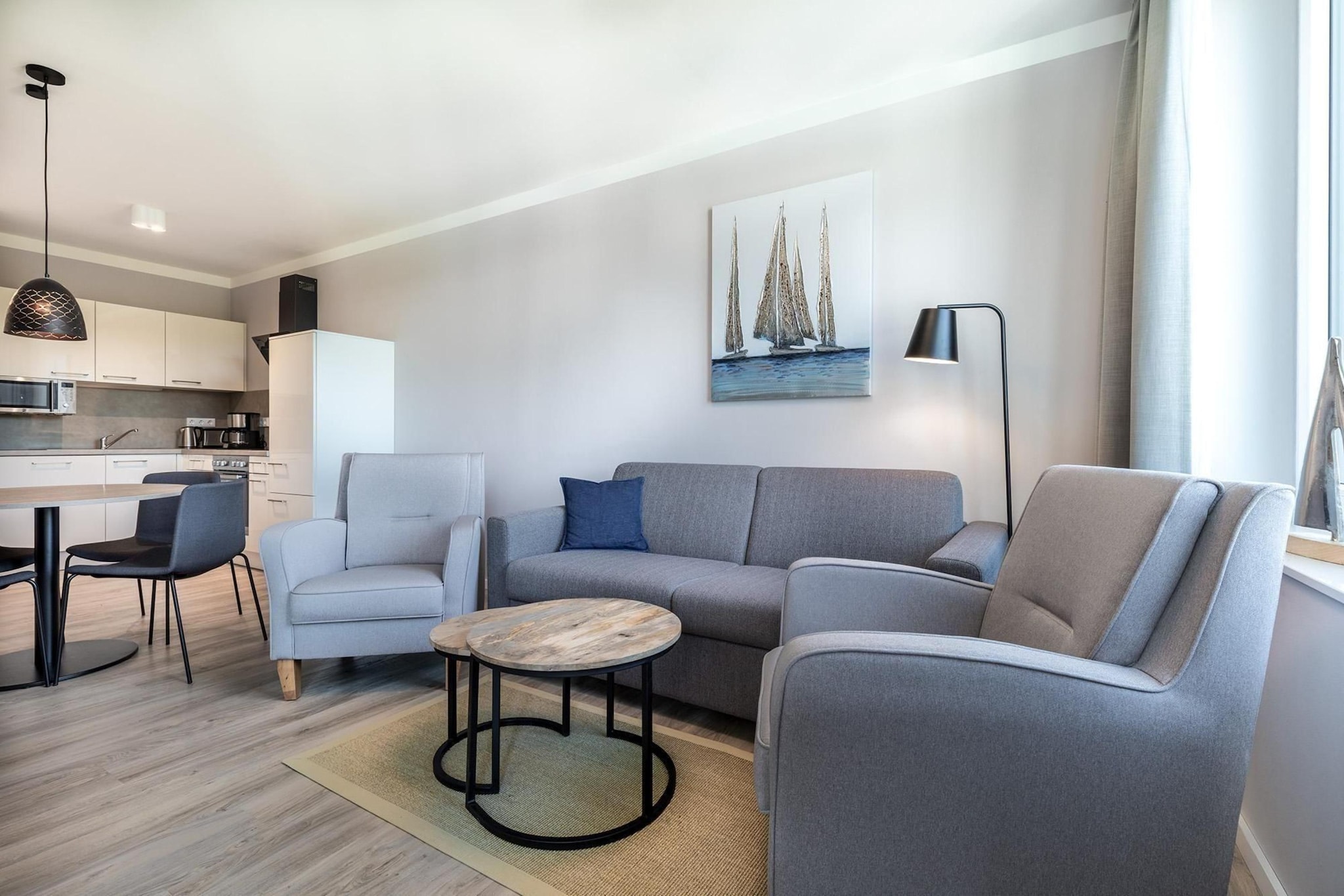 Godewindpark Travemünde Deluxe-Apartment 2.14 mit eigener e-Ladesäule, XL-Strandkorb und Hundefreundlich