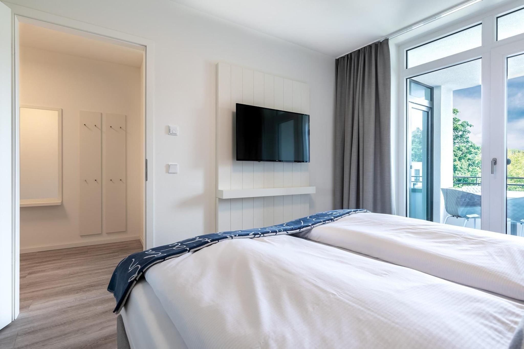 Godewindpark Travemünde Deluxe-Suite 2.04 mit Ost Loggia und Wellness - Slaapkamer