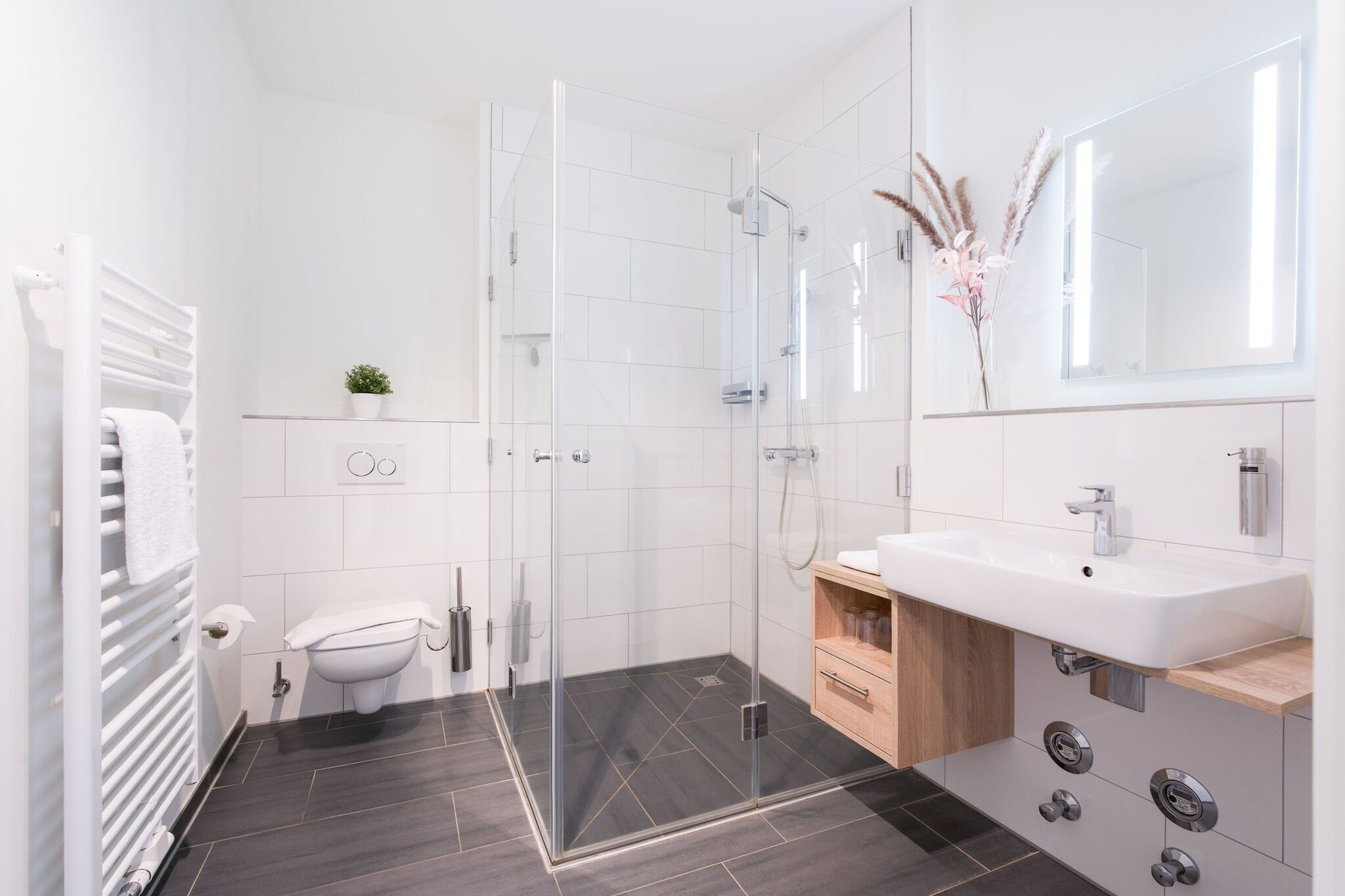 Godewindpark Travemünde Deluxe-Suite 2.04 mit Ost Loggia und Wellness - Badkamer